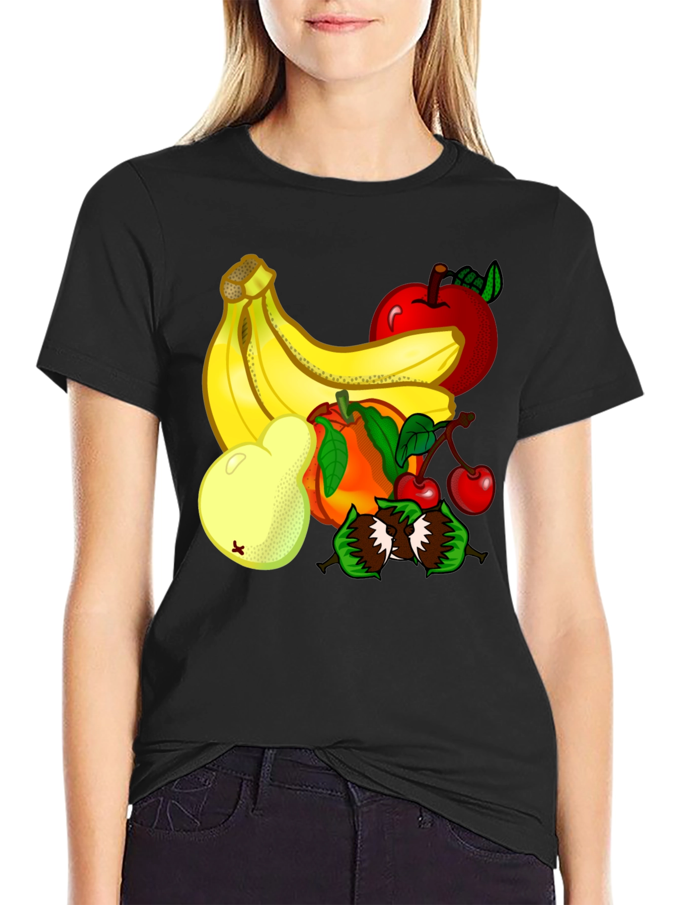 Fruitful Fun Black Tee