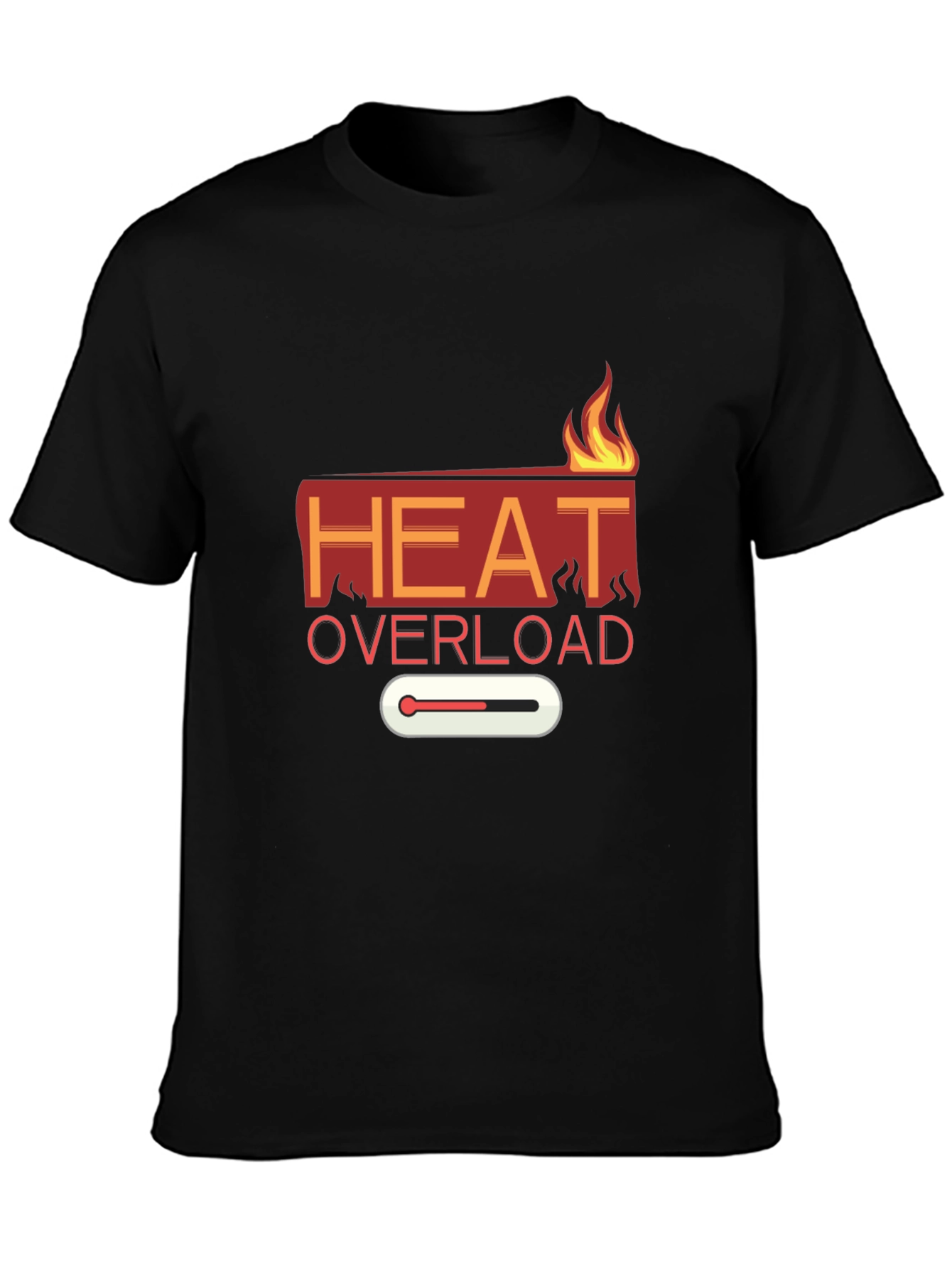 Heat Overload Graphic Tee - Black Casual T-Shirt