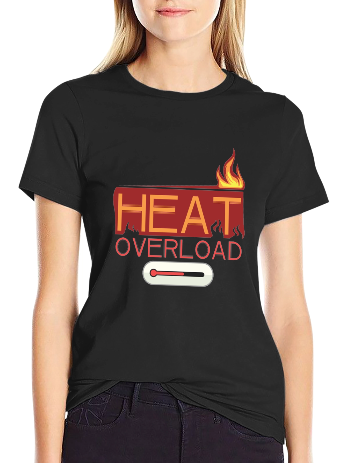 Heat Overload Graphic Tee - Black Casual T-Shirt