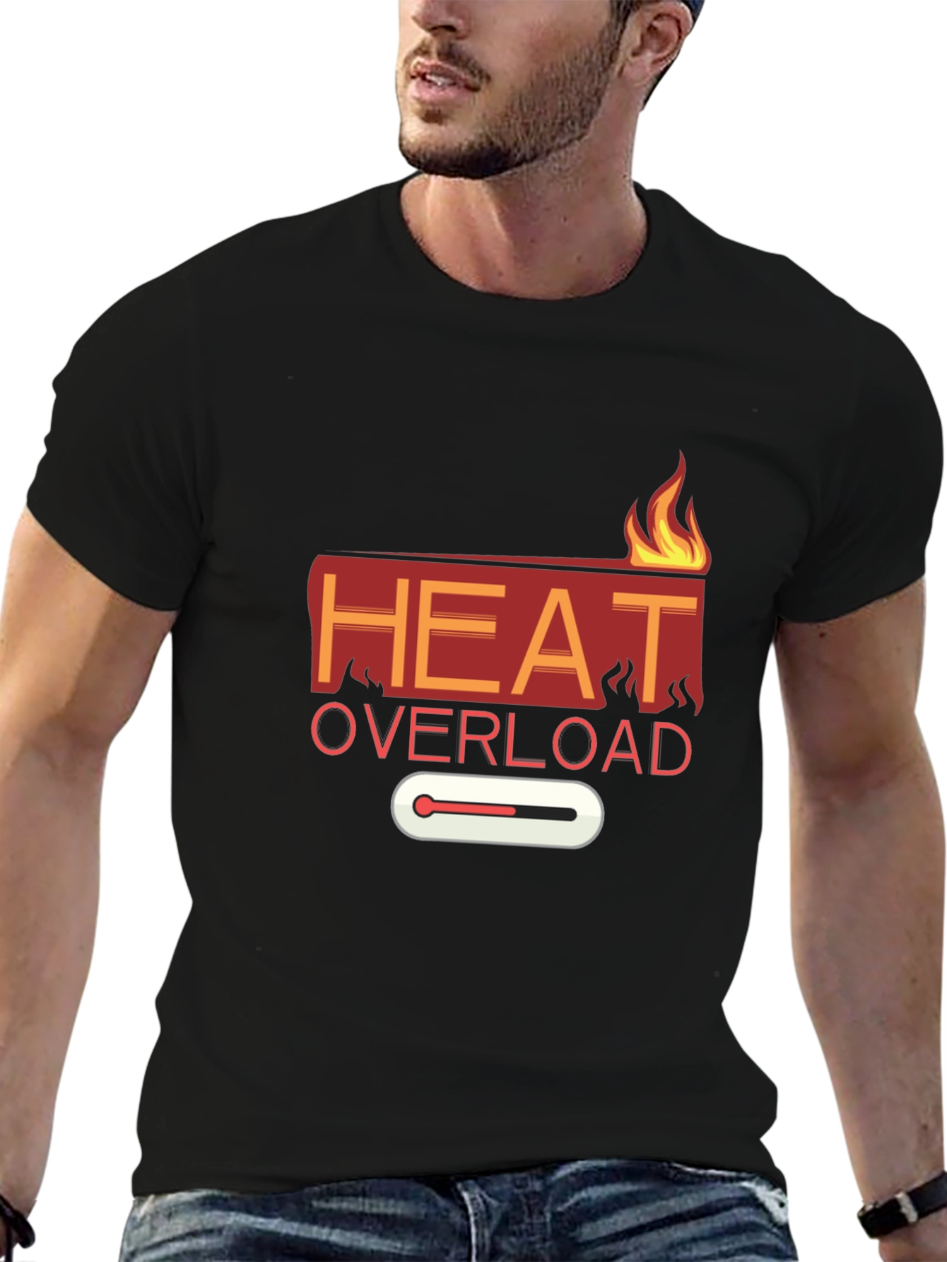 Heat Overload Graphic Tee - Black Casual T-Shirt