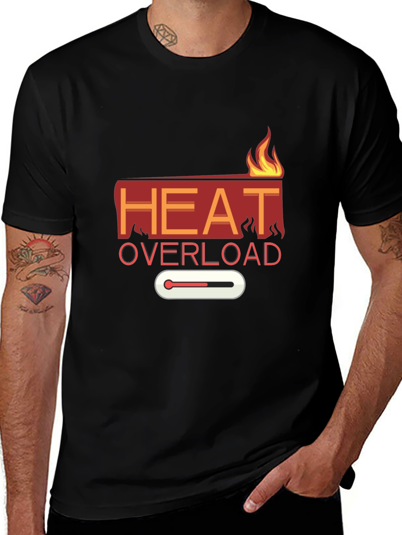 Heat Overload Graphic Tee - Black Casual T-Shirt