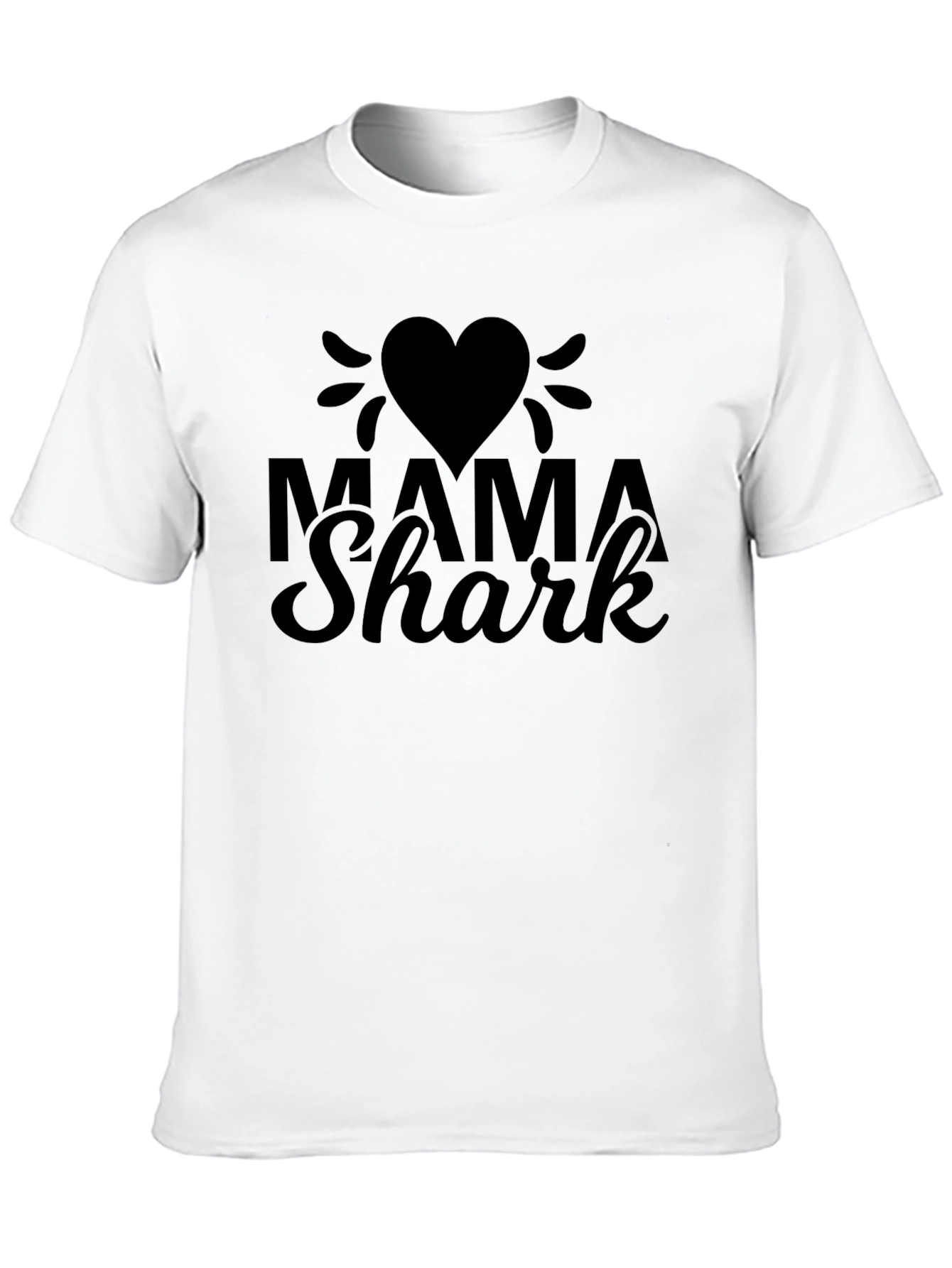 Mama Shark Black Graphic Tee