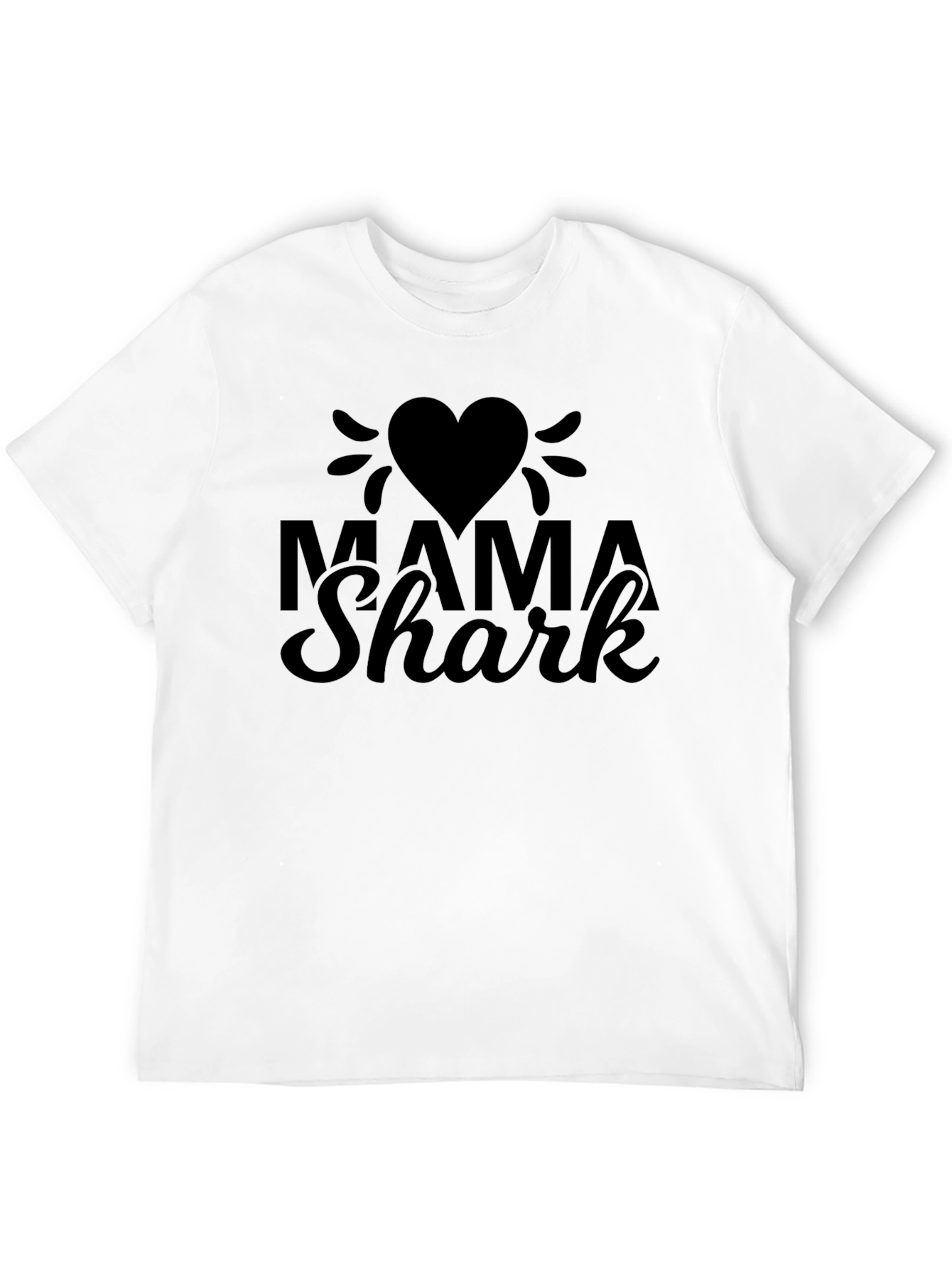 Mama Shark Black Graphic Tee