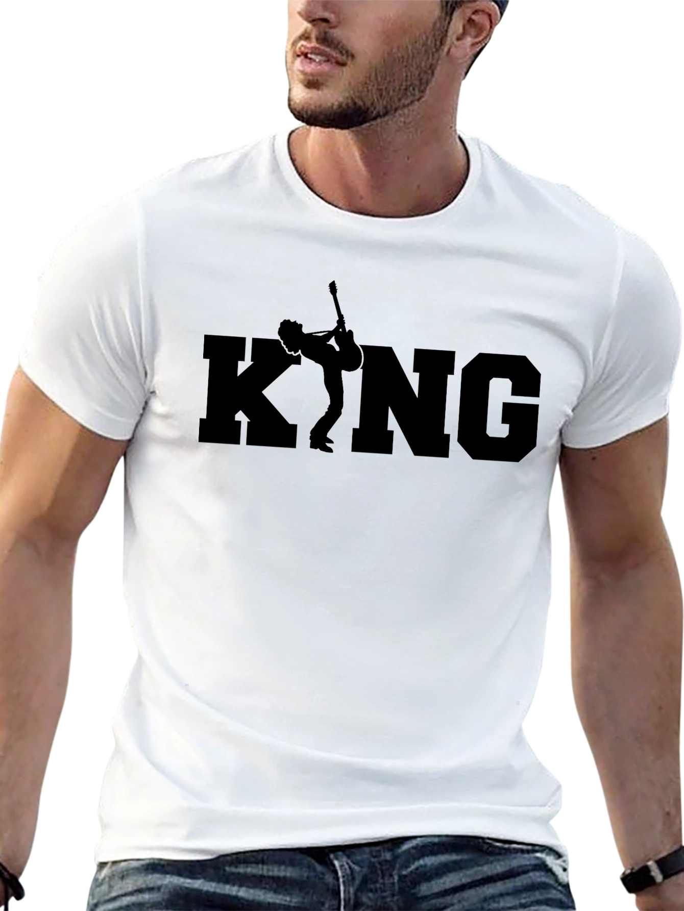 King Guitarist Black Graphic Tee