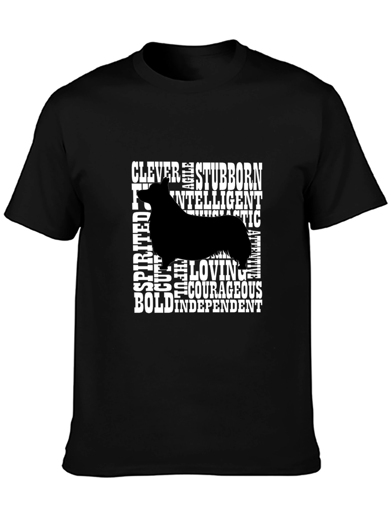 Dog Breed Trait Graphic Tee - Black
