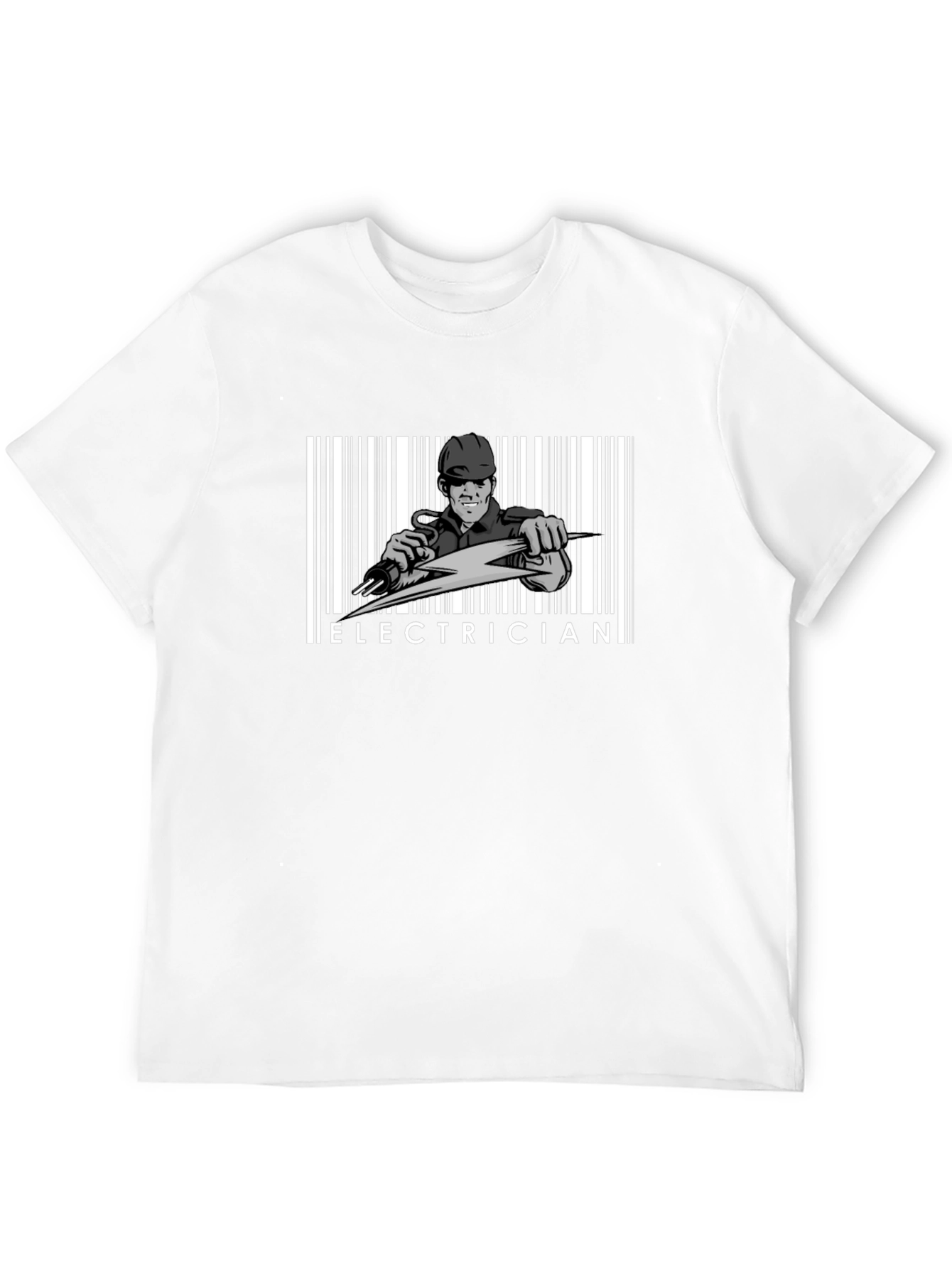 Electrician Barcode Graphic T-Shirt - Bold Design