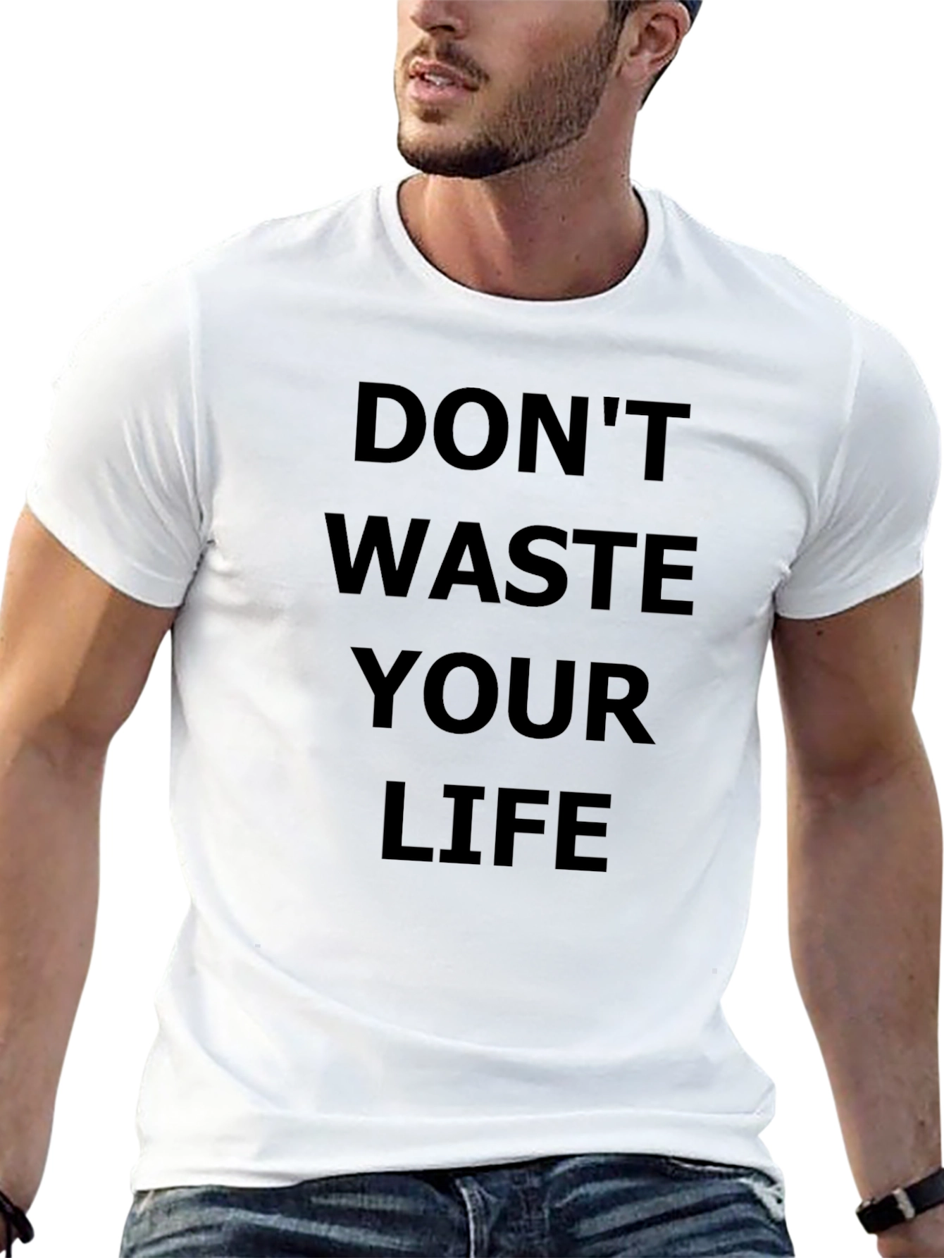 Dont Waste Your Life Graphic Tee - Black