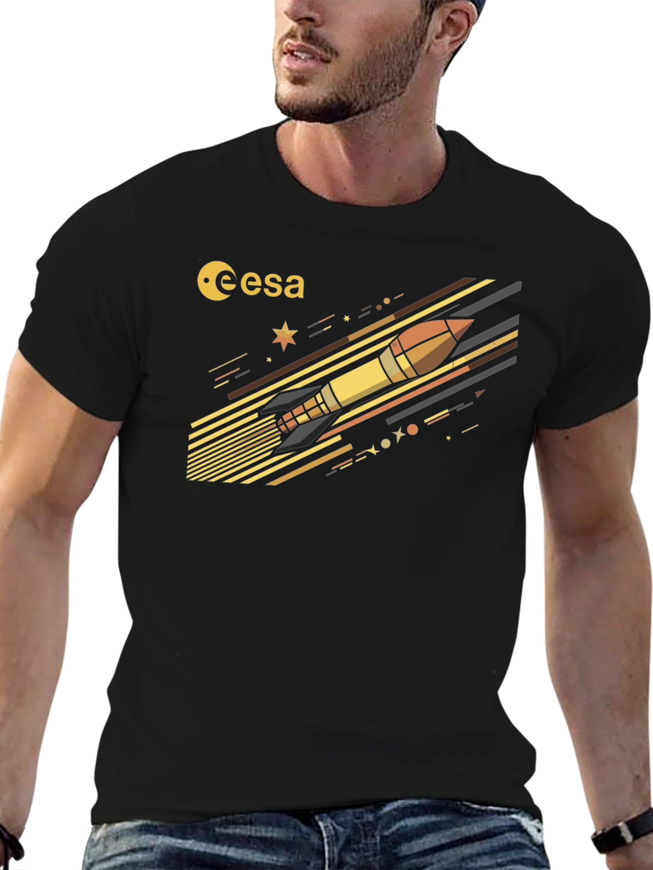 ESA Rocket T-Shirt - Retro Space Design