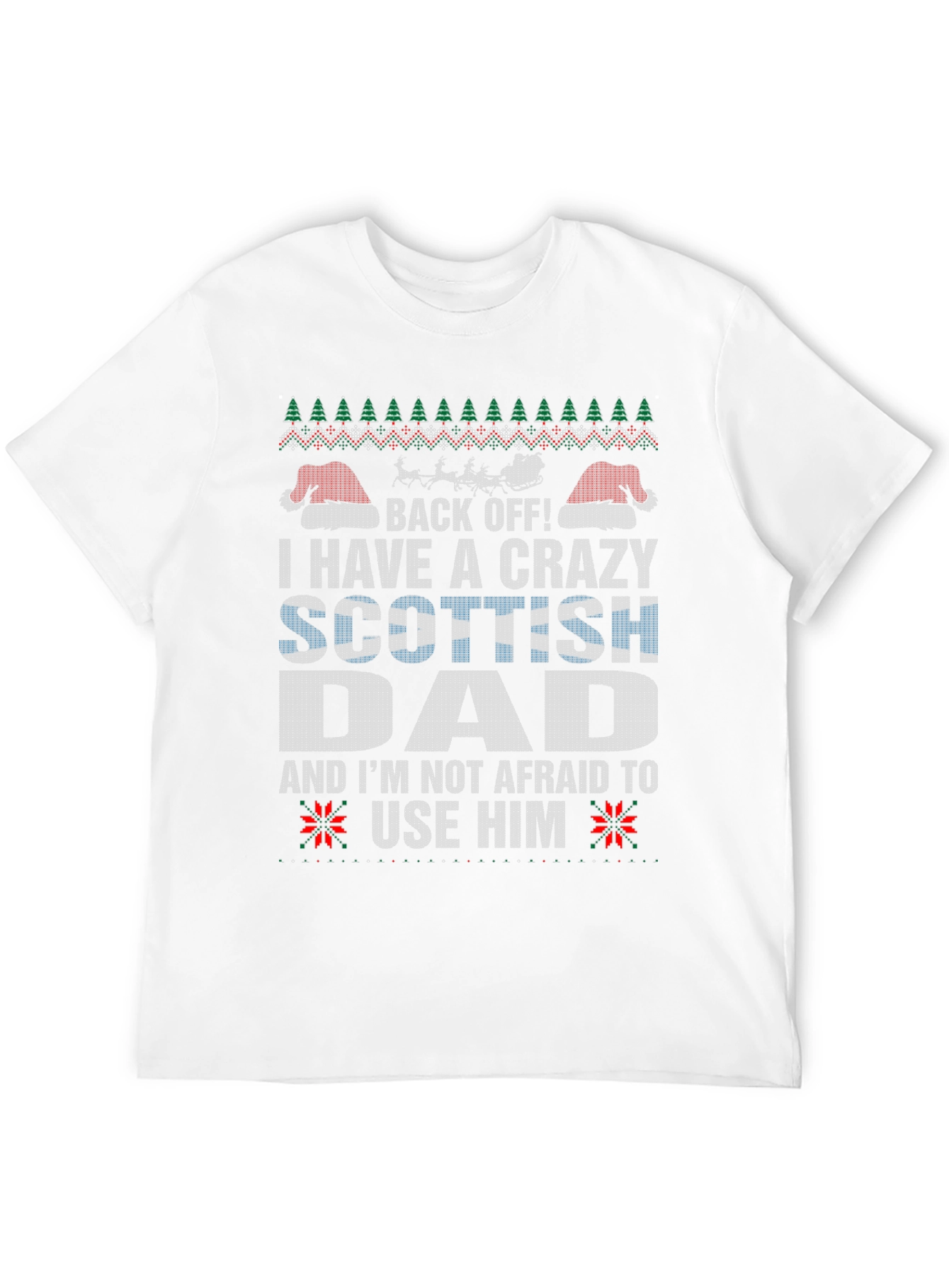 Crazy Scottish Dad Ugly Christmas T-Shirt