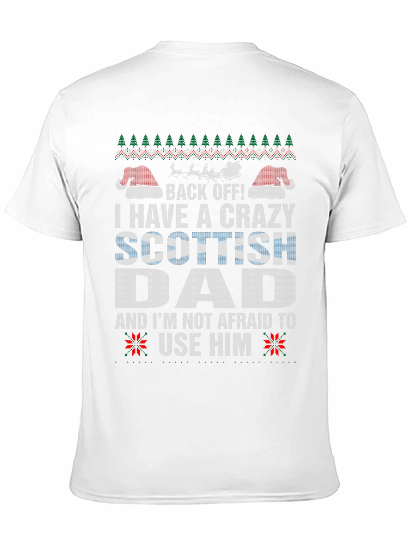 Crazy Scottish Dad Ugly Christmas T-Shirt