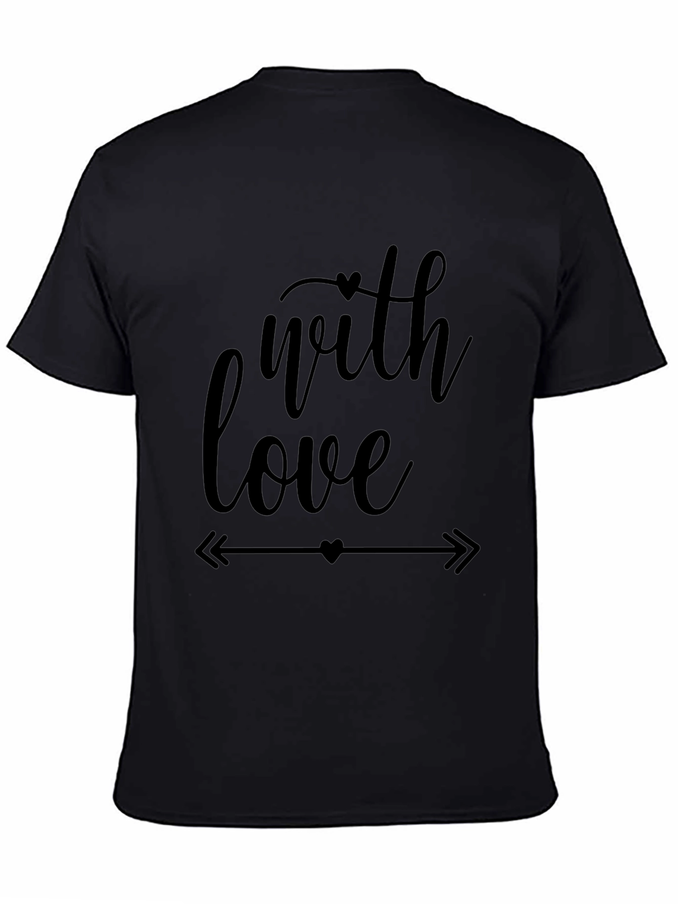 With Love Graphic Tee - Black Casual T-Shirt