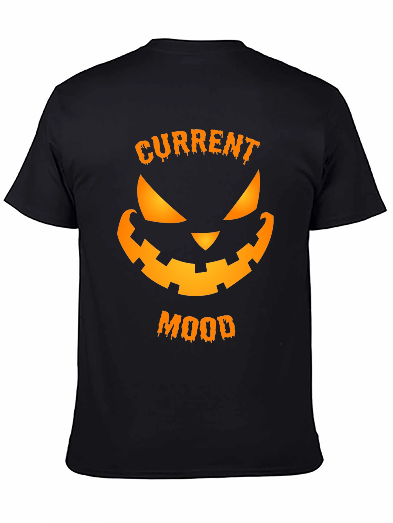 Current Mood Halloween T-Shirt - Spooky Pumpkin Face