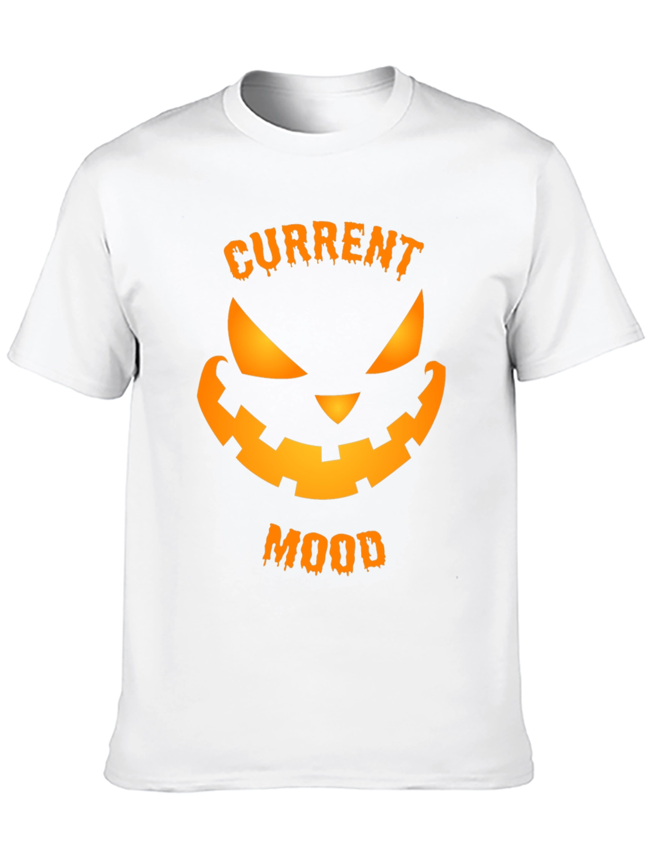 Current Mood Halloween T-Shirt - Spooky Pumpkin Face