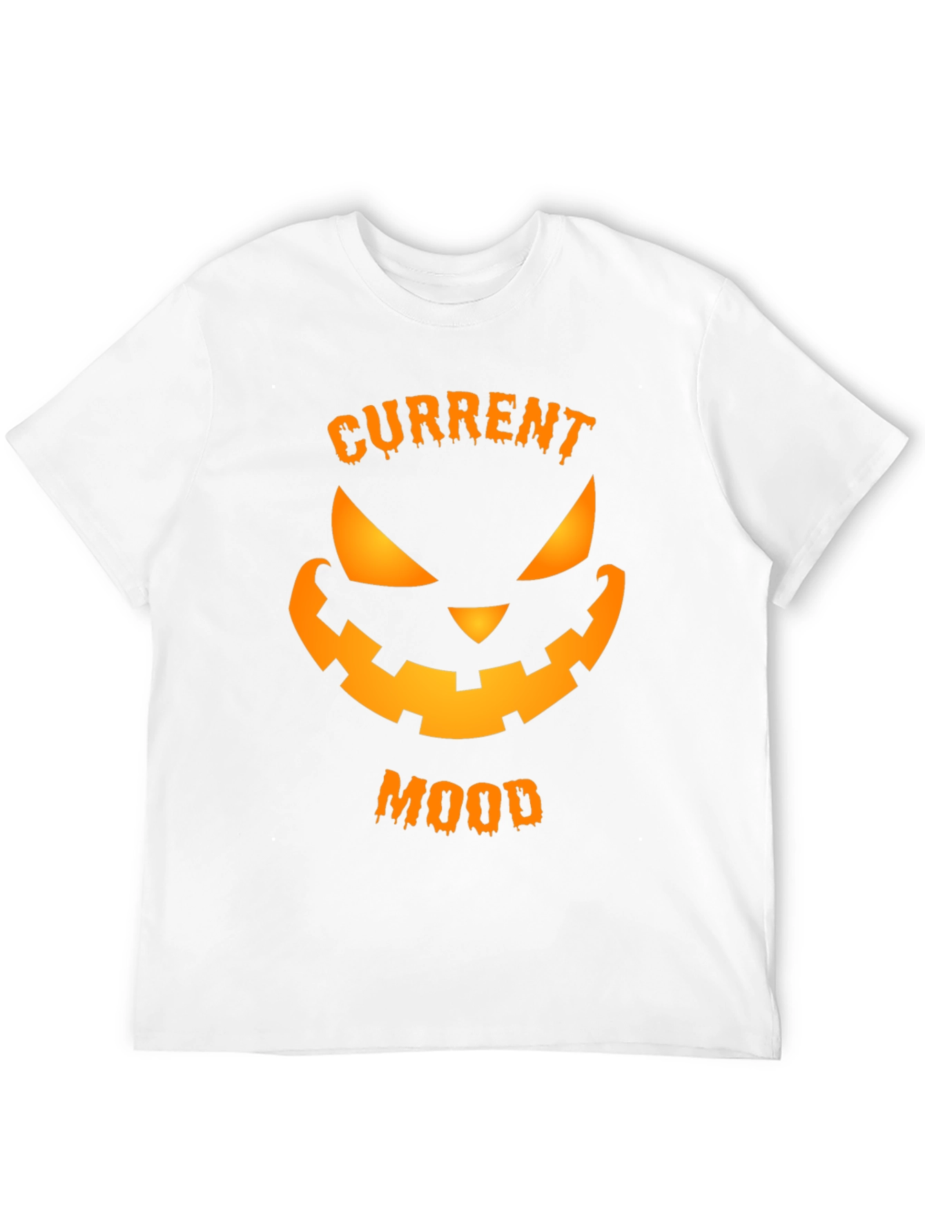 Current Mood Halloween T-Shirt - Spooky Pumpkin Face