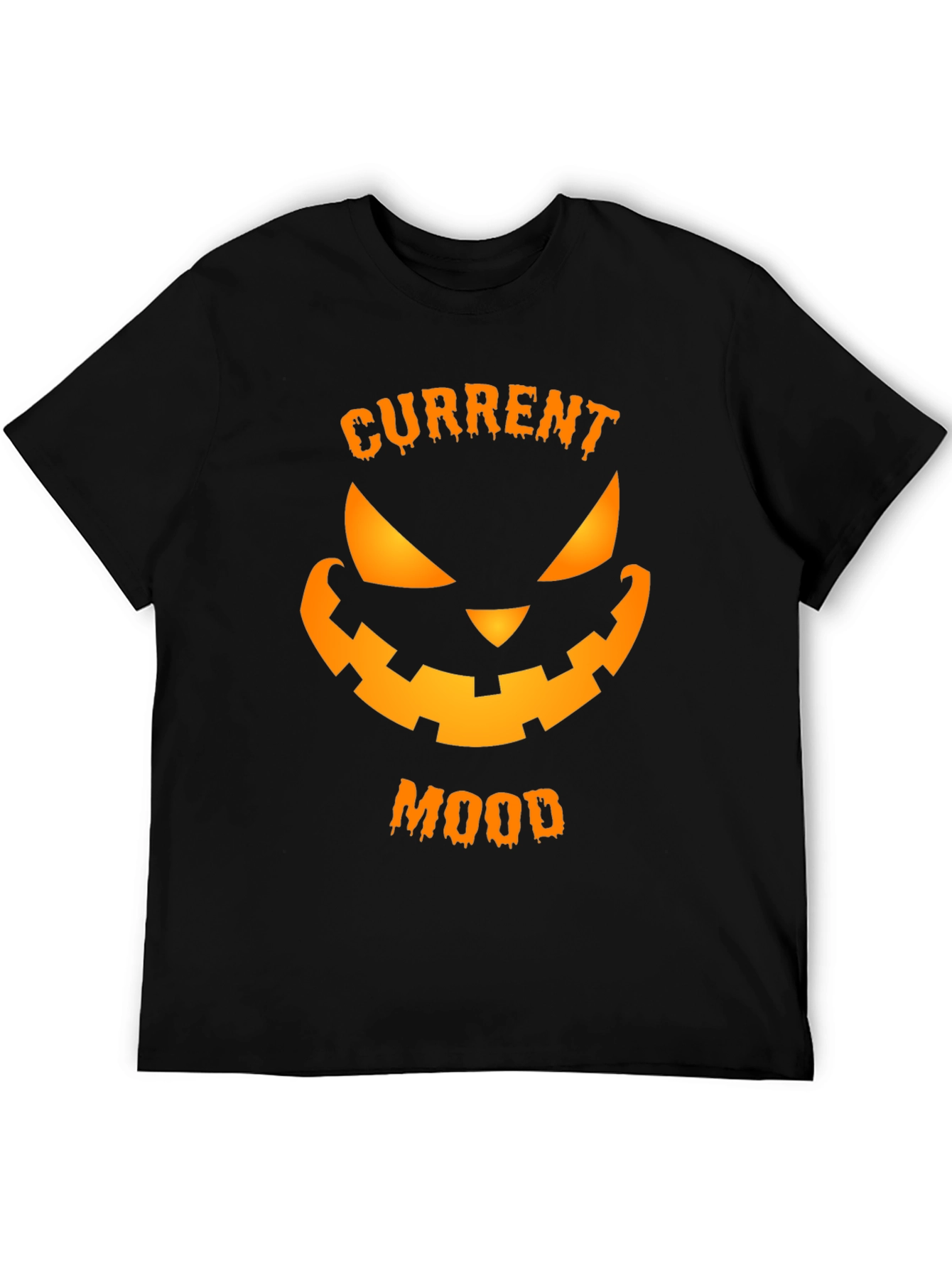Current Mood Halloween T-Shirt - Spooky Pumpkin Face
