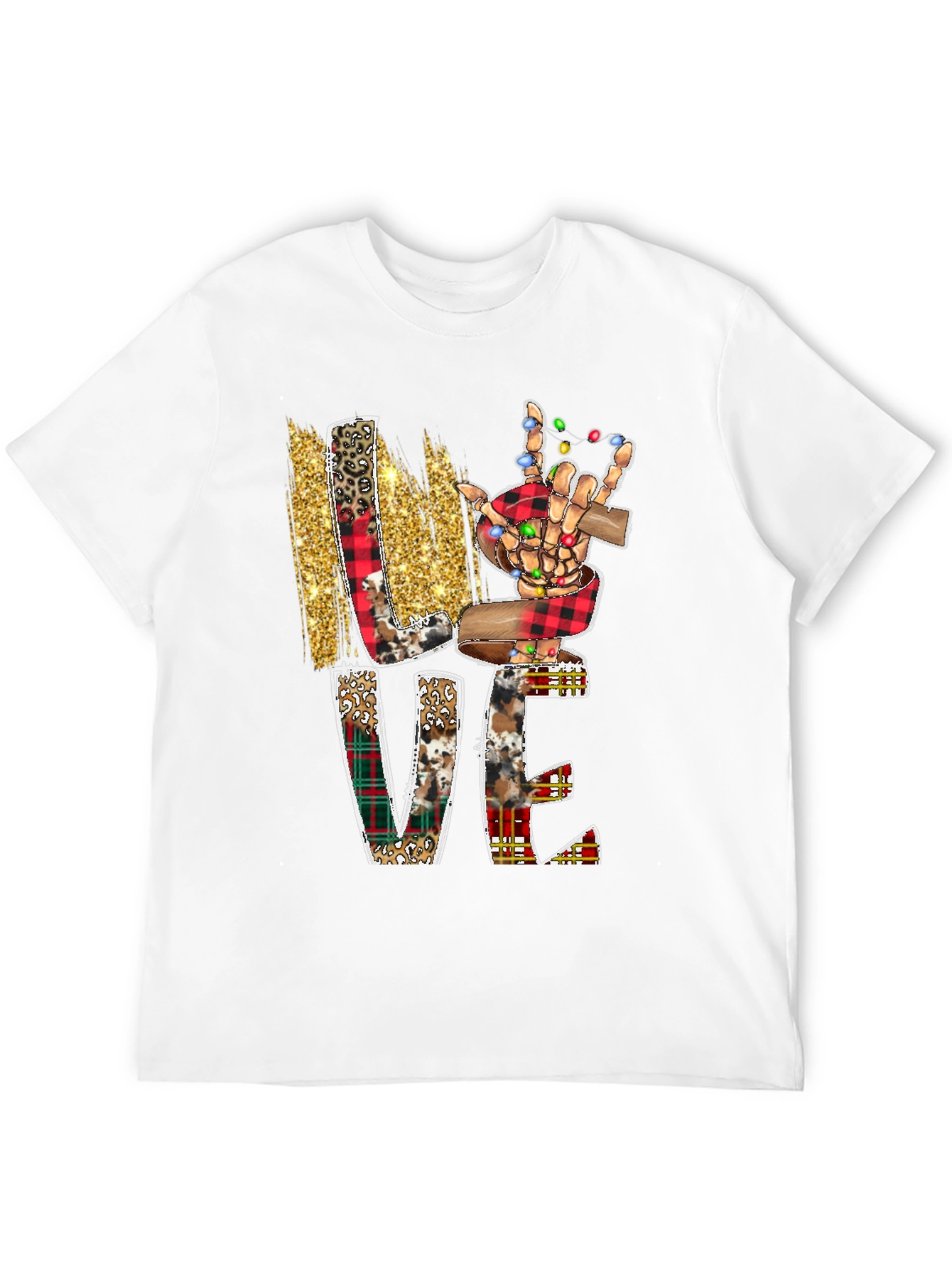 Love ASL Skeleton Hand Christmas T-Shirt