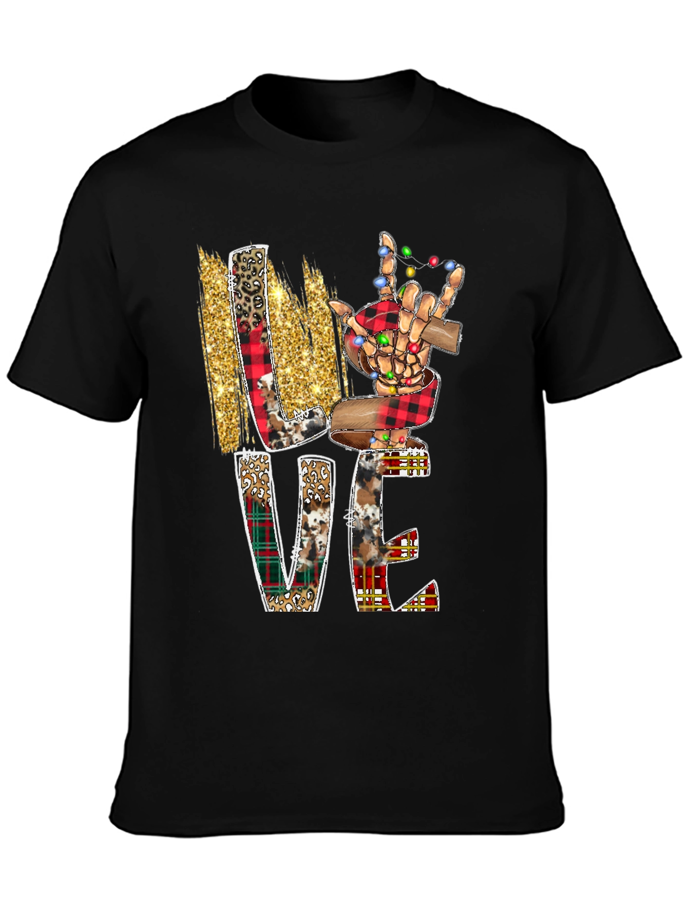 Love ASL Skeleton Hand Christmas T-Shirt