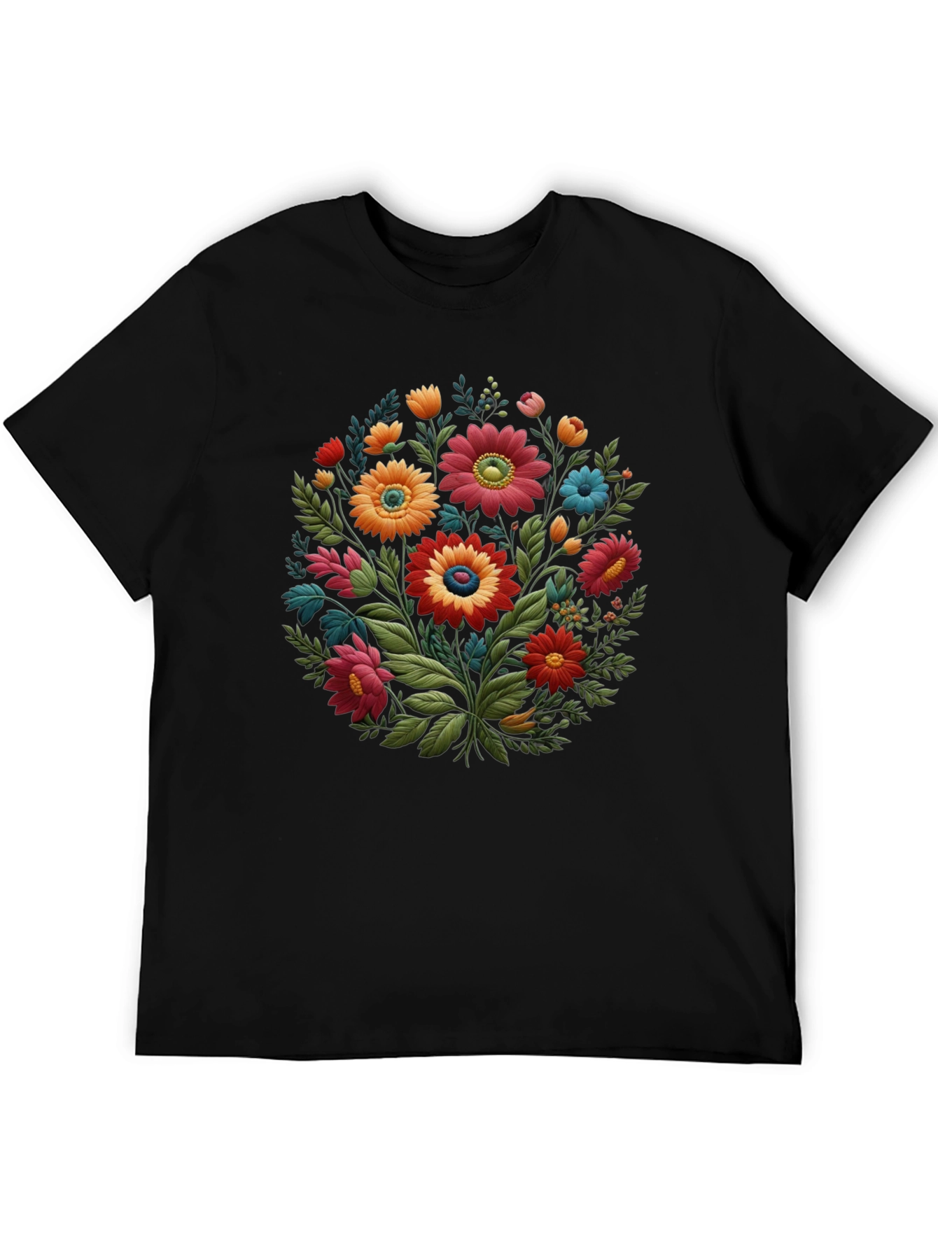 Floral Bouquet Graphic Tee - Stylish Unisex T-Shirt