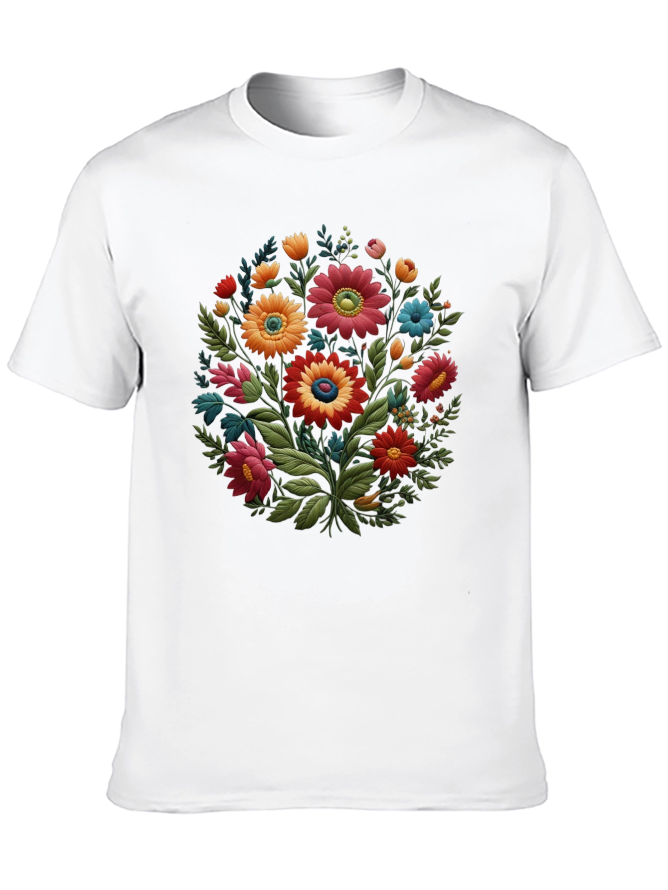 Floral Bouquet Graphic Tee - Stylish Unisex T-Shirt