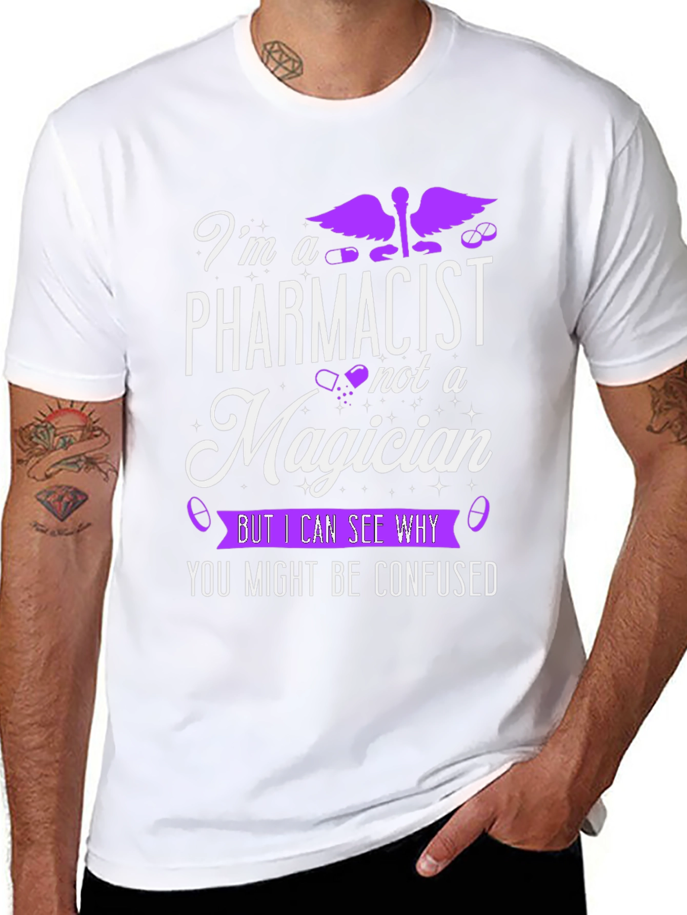 Pharmacist T-Shirt - Im Not A Magician Funny Tee