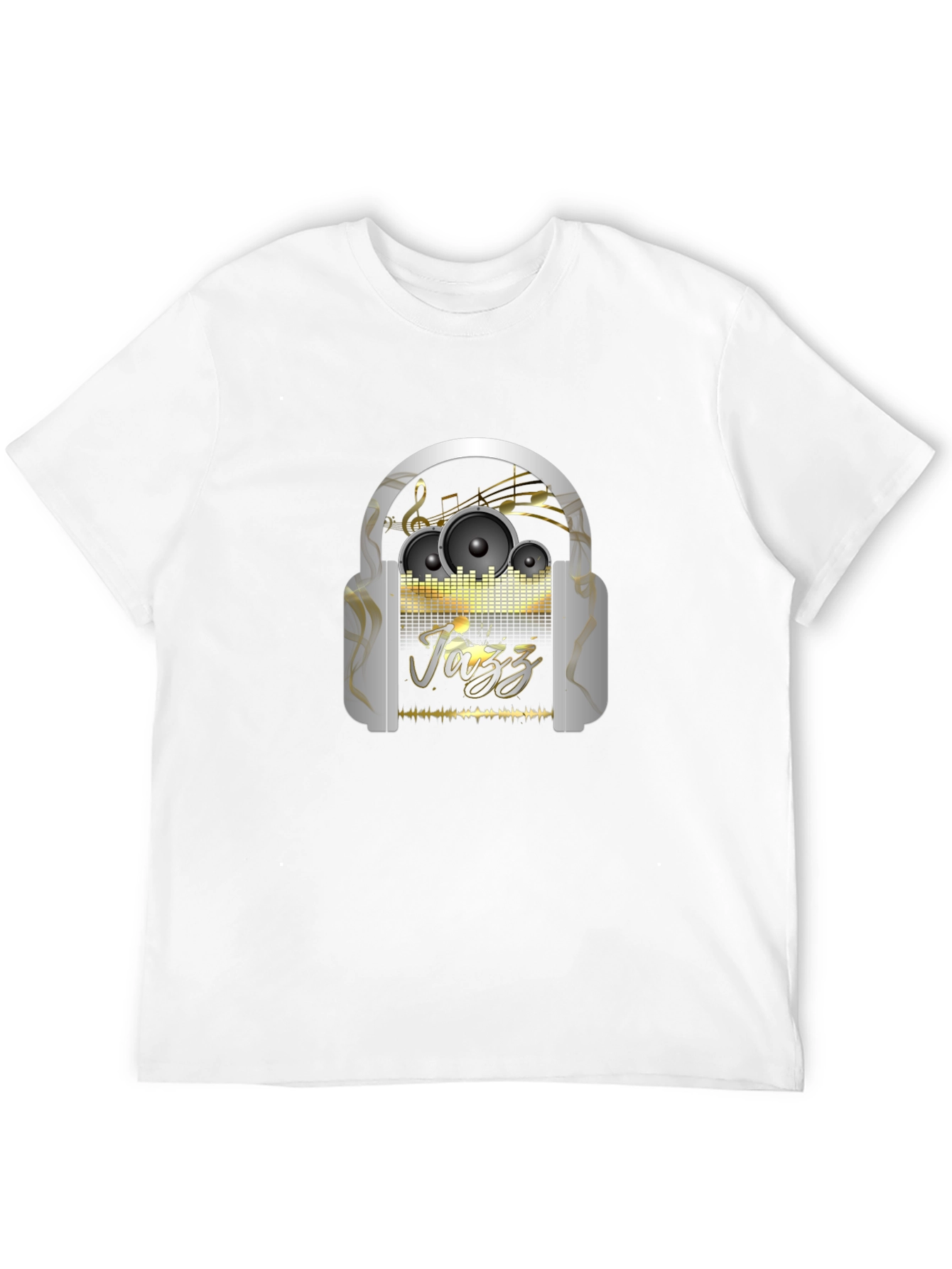 Jazz Music T-Shirt: Headphones & Speakers