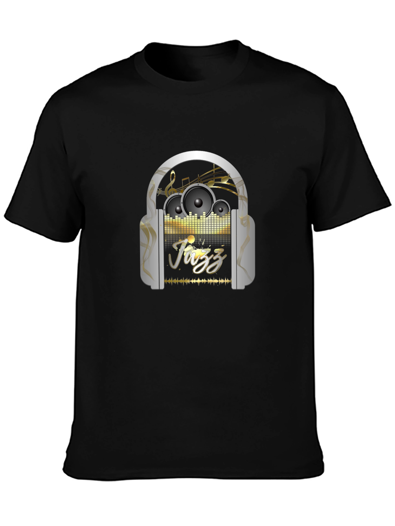 Jazz Music T-Shirt: Headphones & Speakers