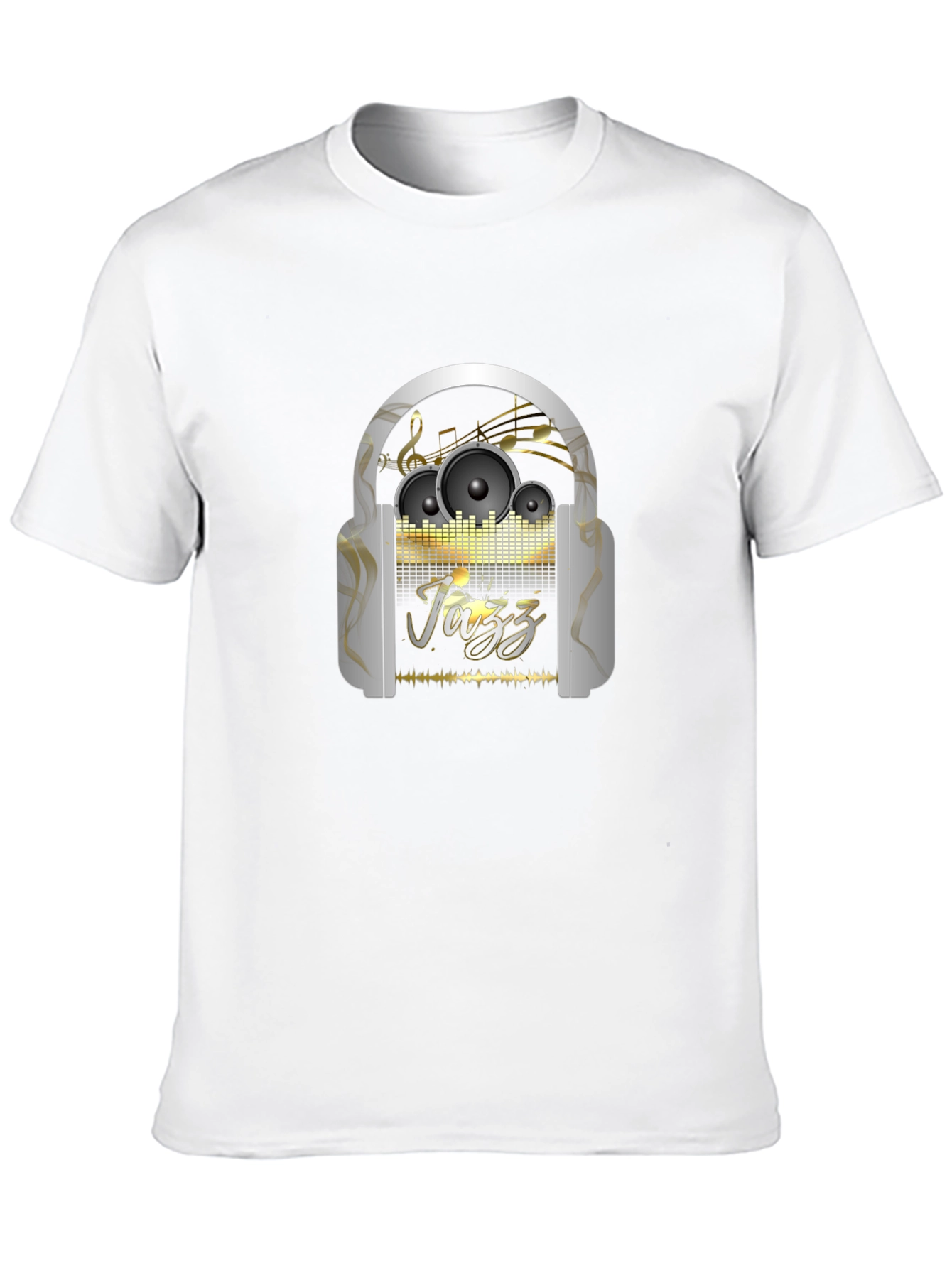 Jazz Music T-Shirt: Headphones & Speakers