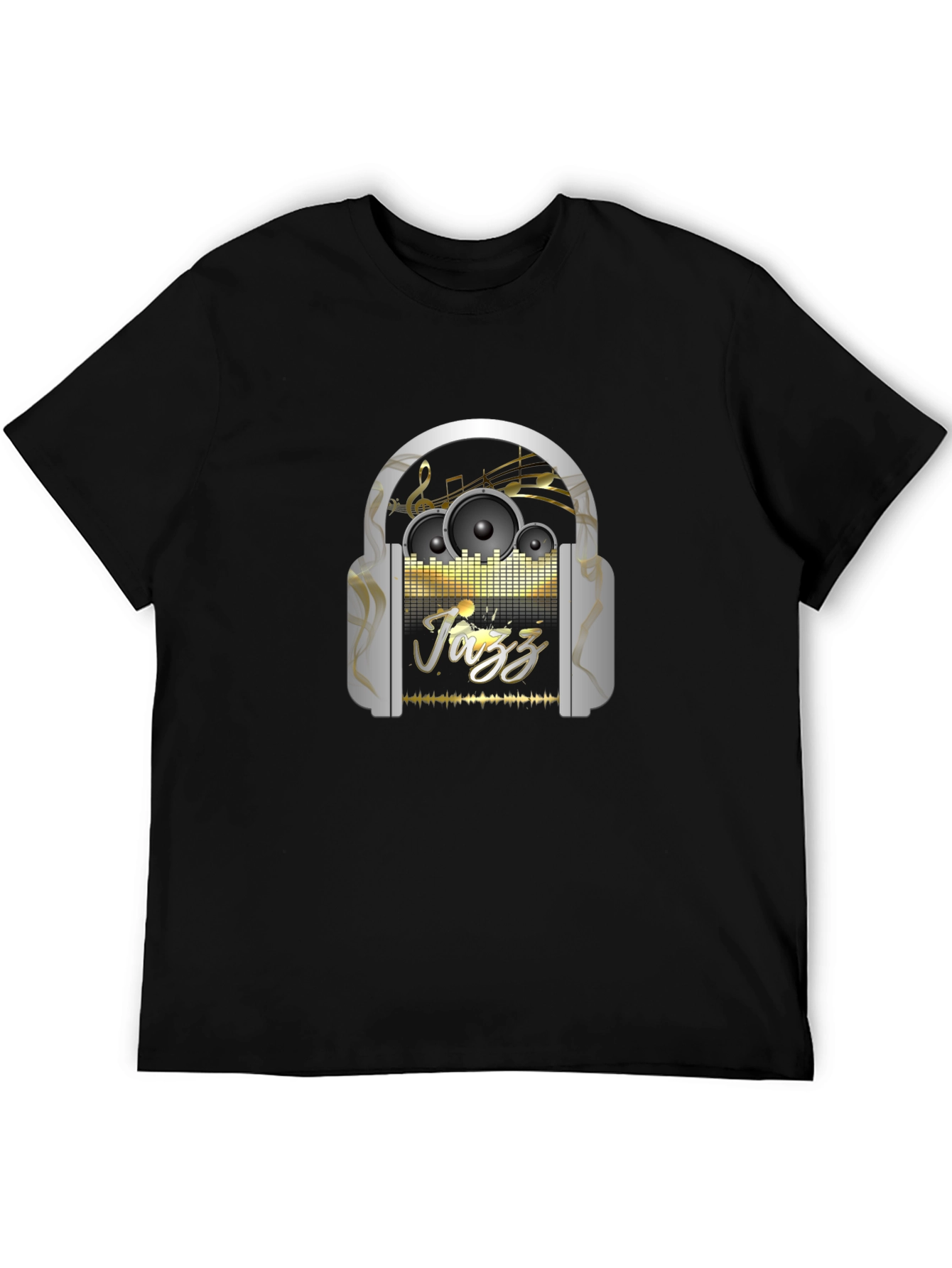 Jazz Music T-Shirt: Headphones & Speakers