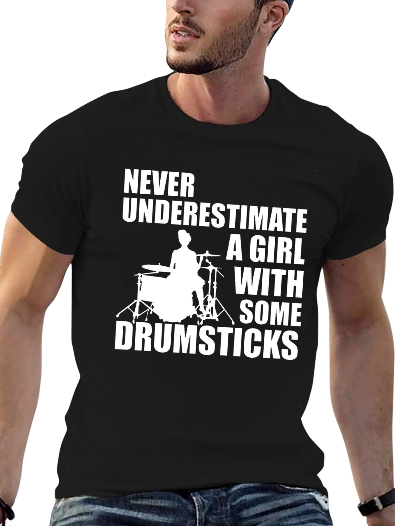 Girl Drummer T-Shirt - Never Underestimate