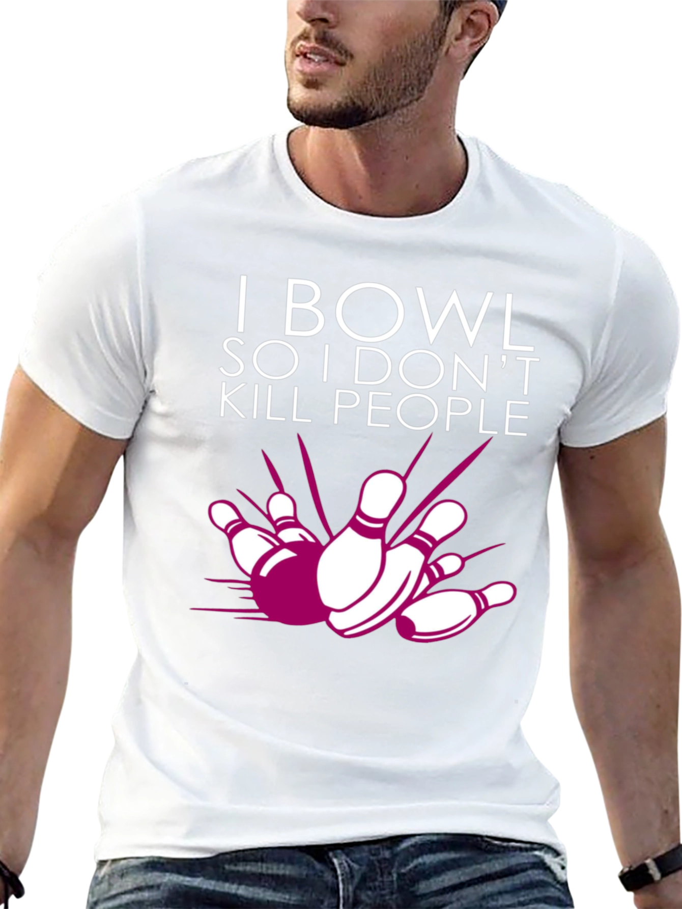 I Bowl So I Dont Kill People Graphic Tee