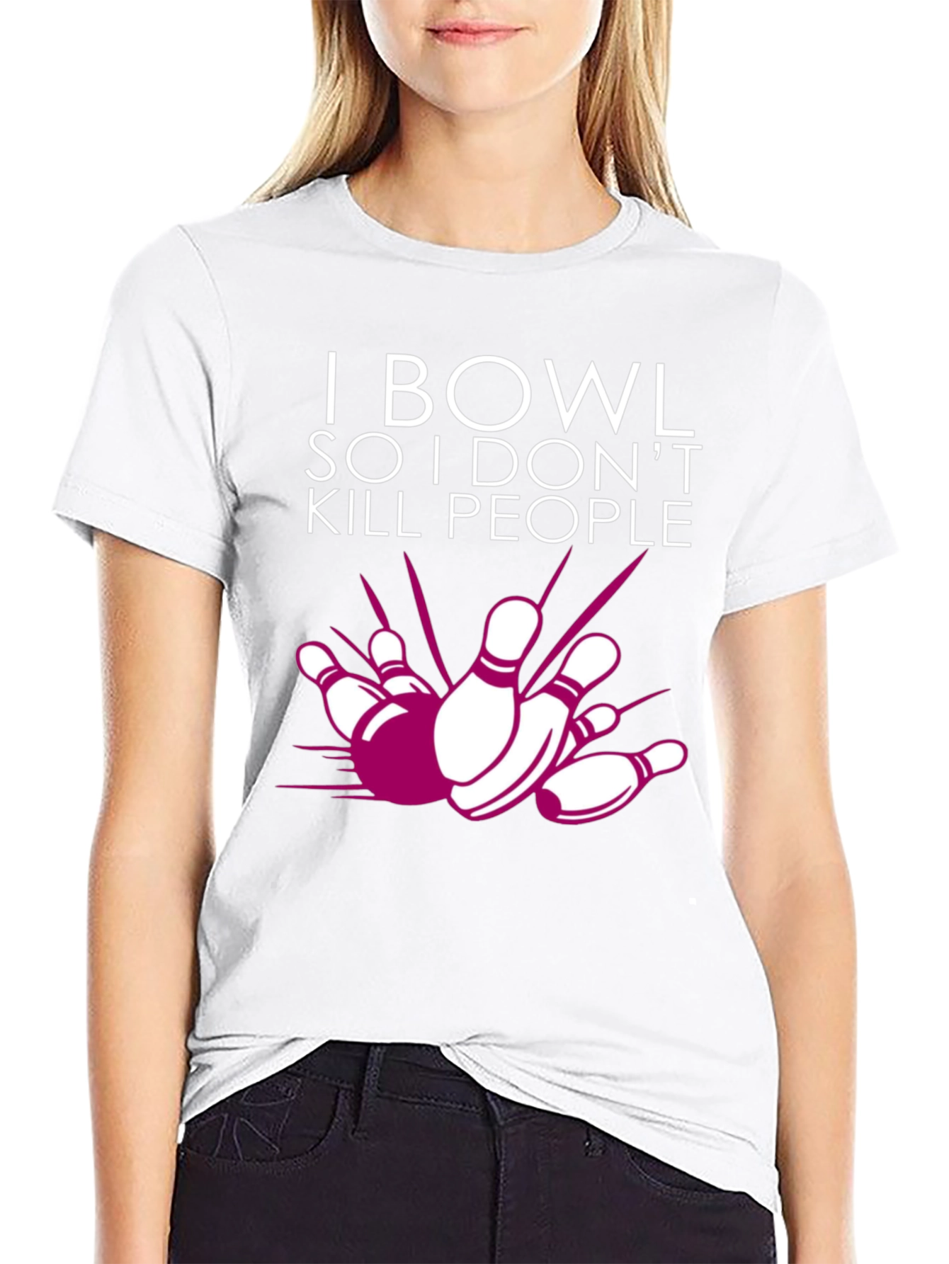 I Bowl So I Dont Kill People Graphic Tee