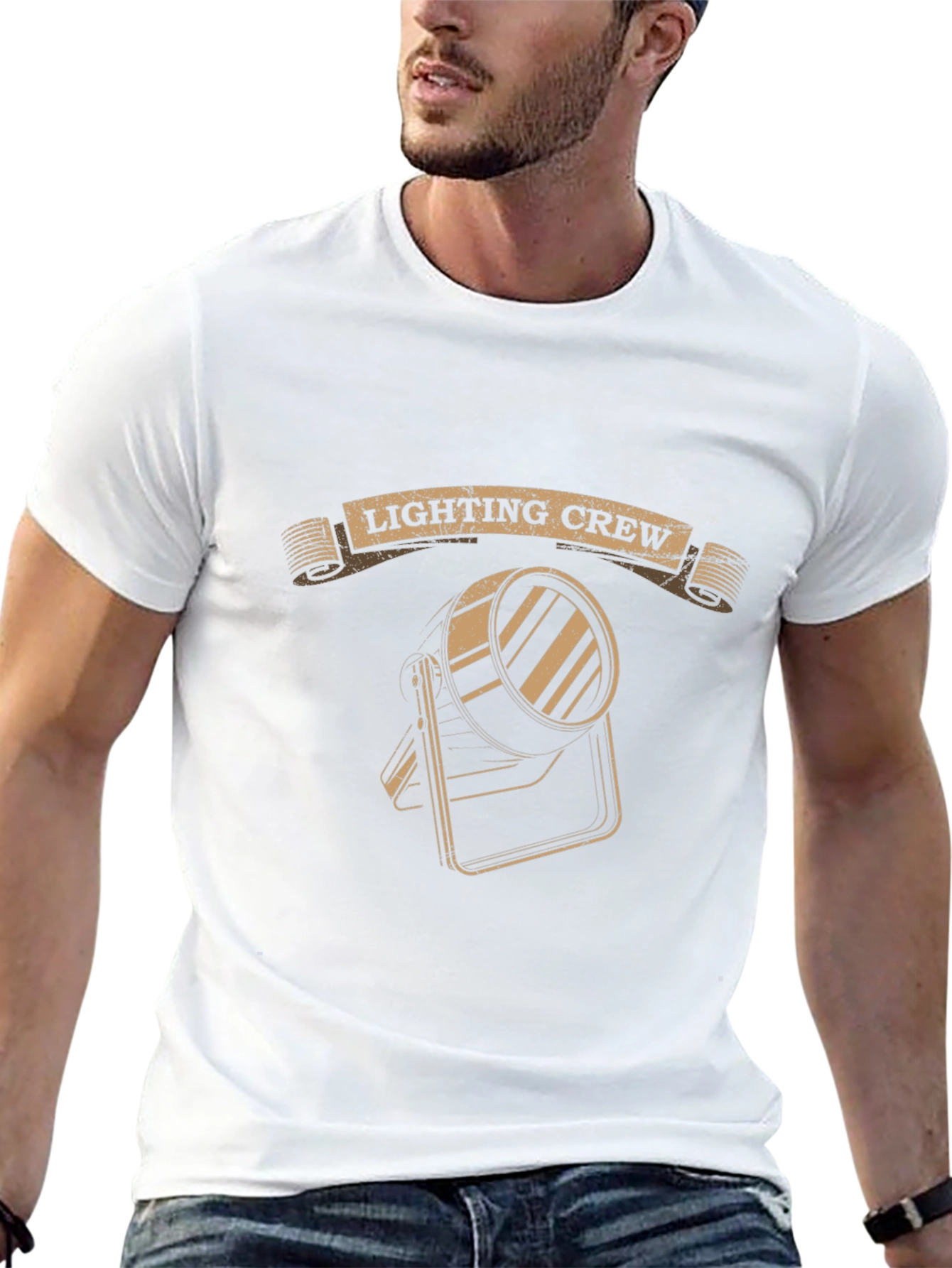 Lighting Crew Graphic Tee - Black Cotton Comfort