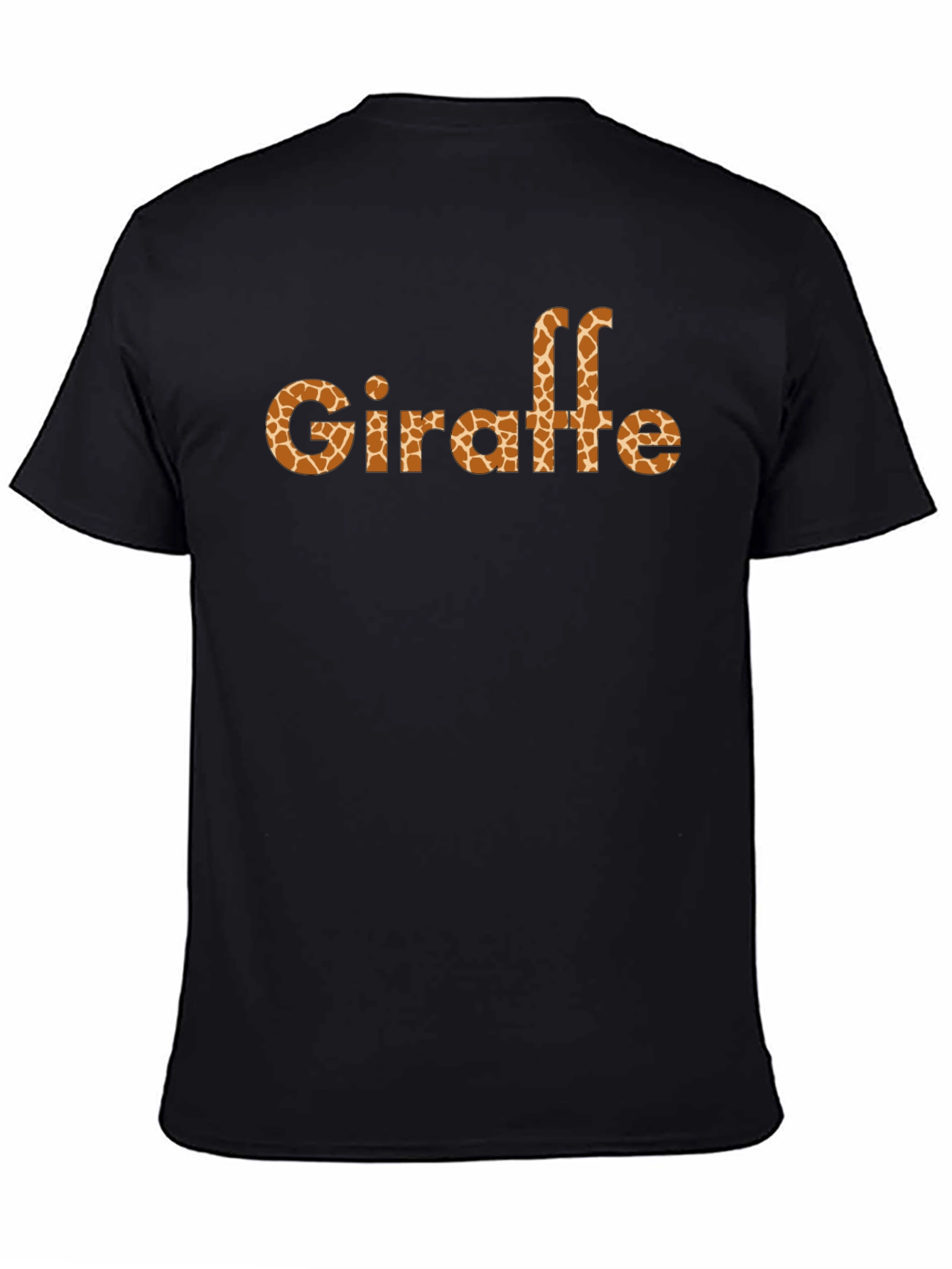 Giraffe Print Black T-Shirt