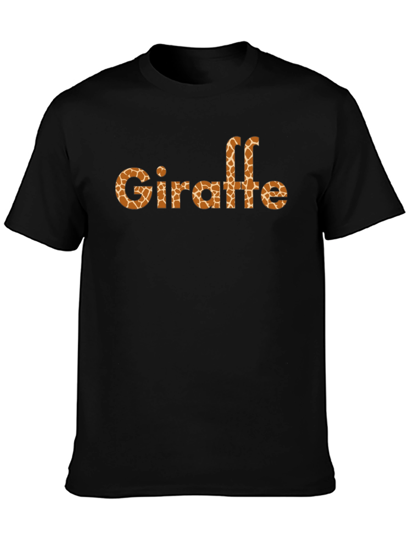 Giraffe Print Black T-Shirt