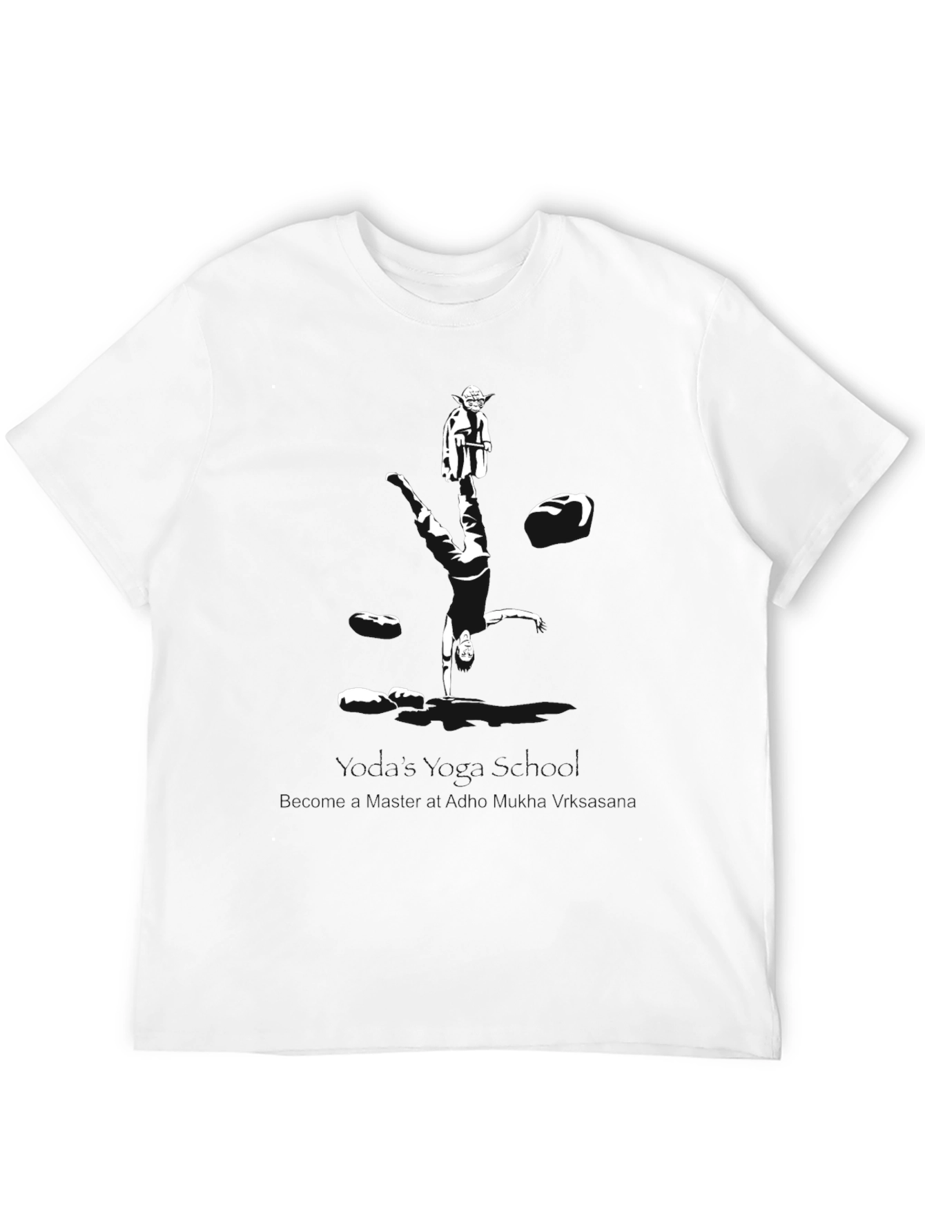 Yoda Reflection Graphic Black T-Shirt