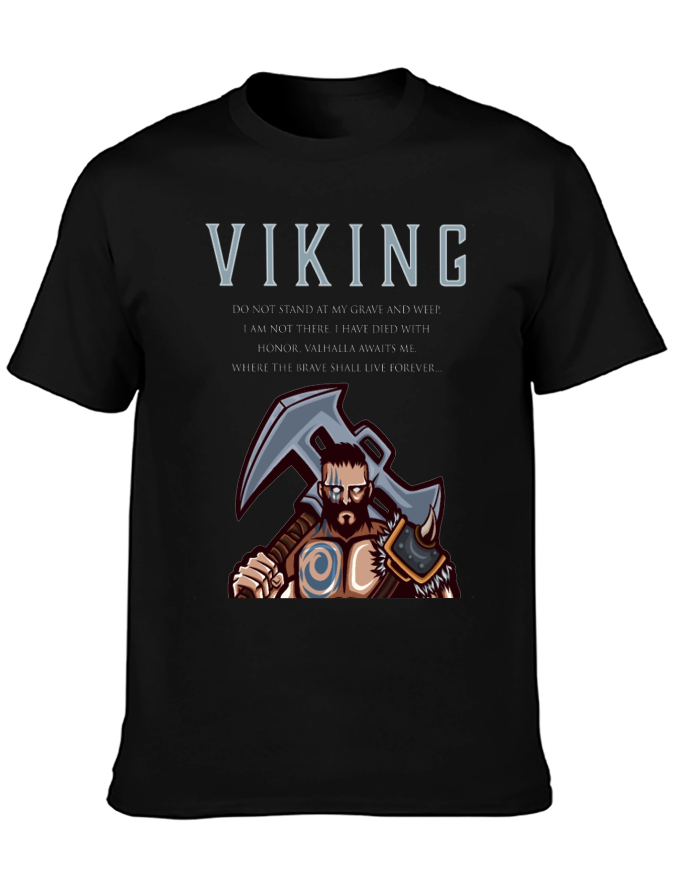 Viking Warrior T-Shirt - Valhalla Awaits