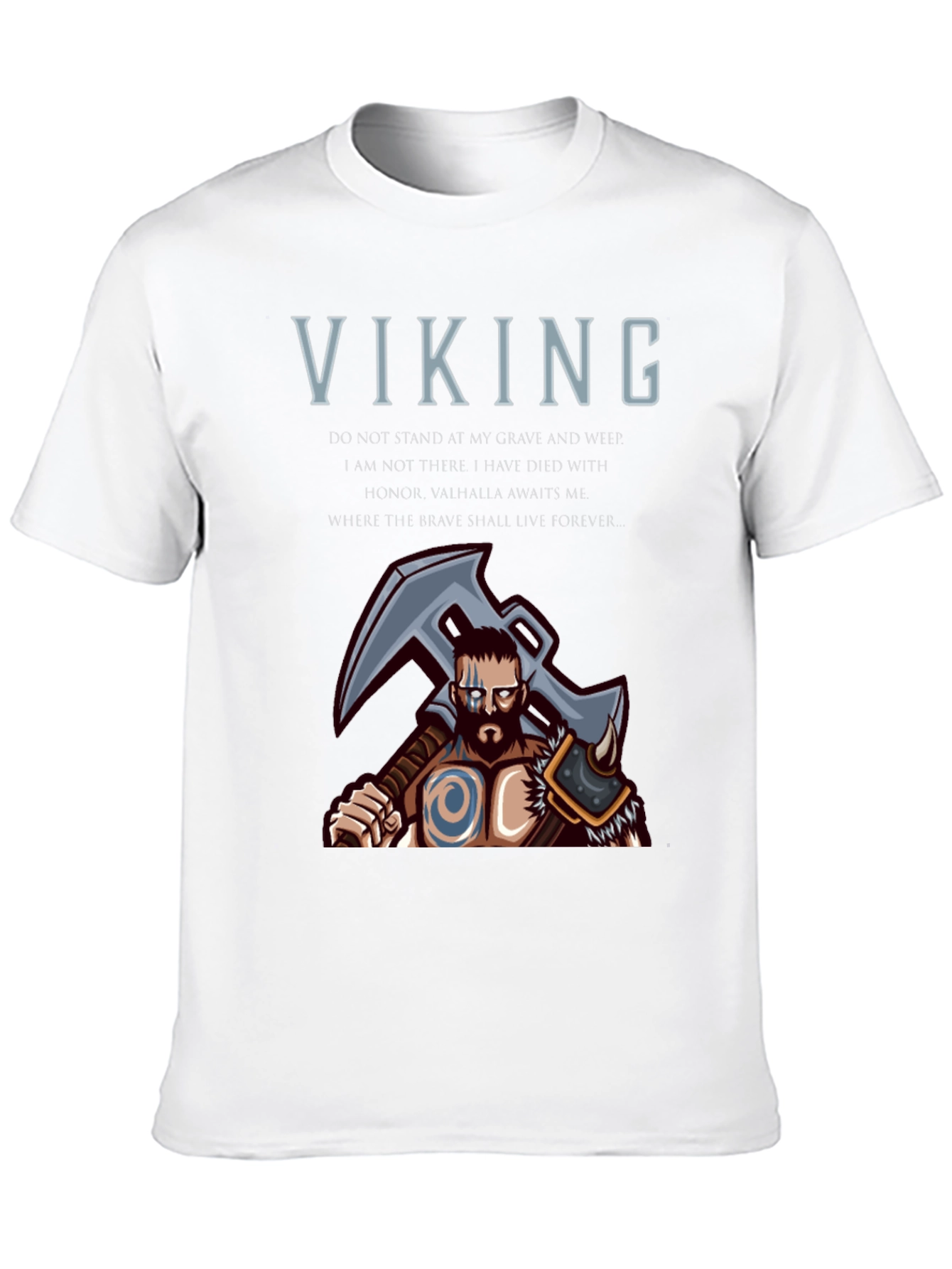 Viking Warrior T-Shirt - Valhalla Awaits