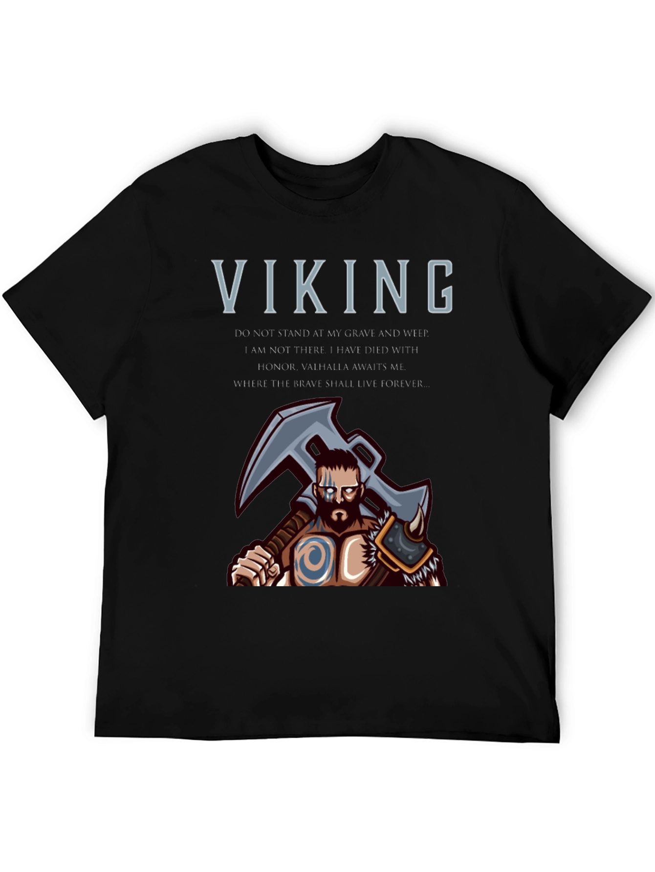 Viking Warrior T-Shirt - Valhalla Awaits