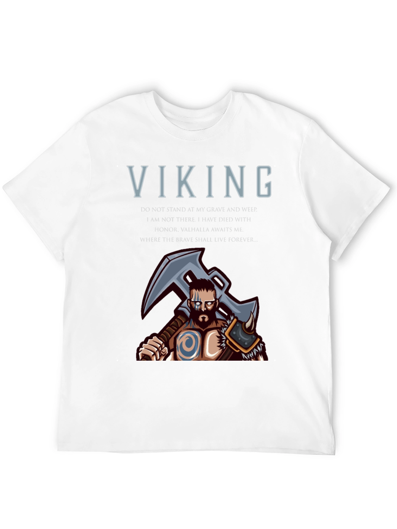 Viking Warrior T-Shirt - Valhalla Awaits