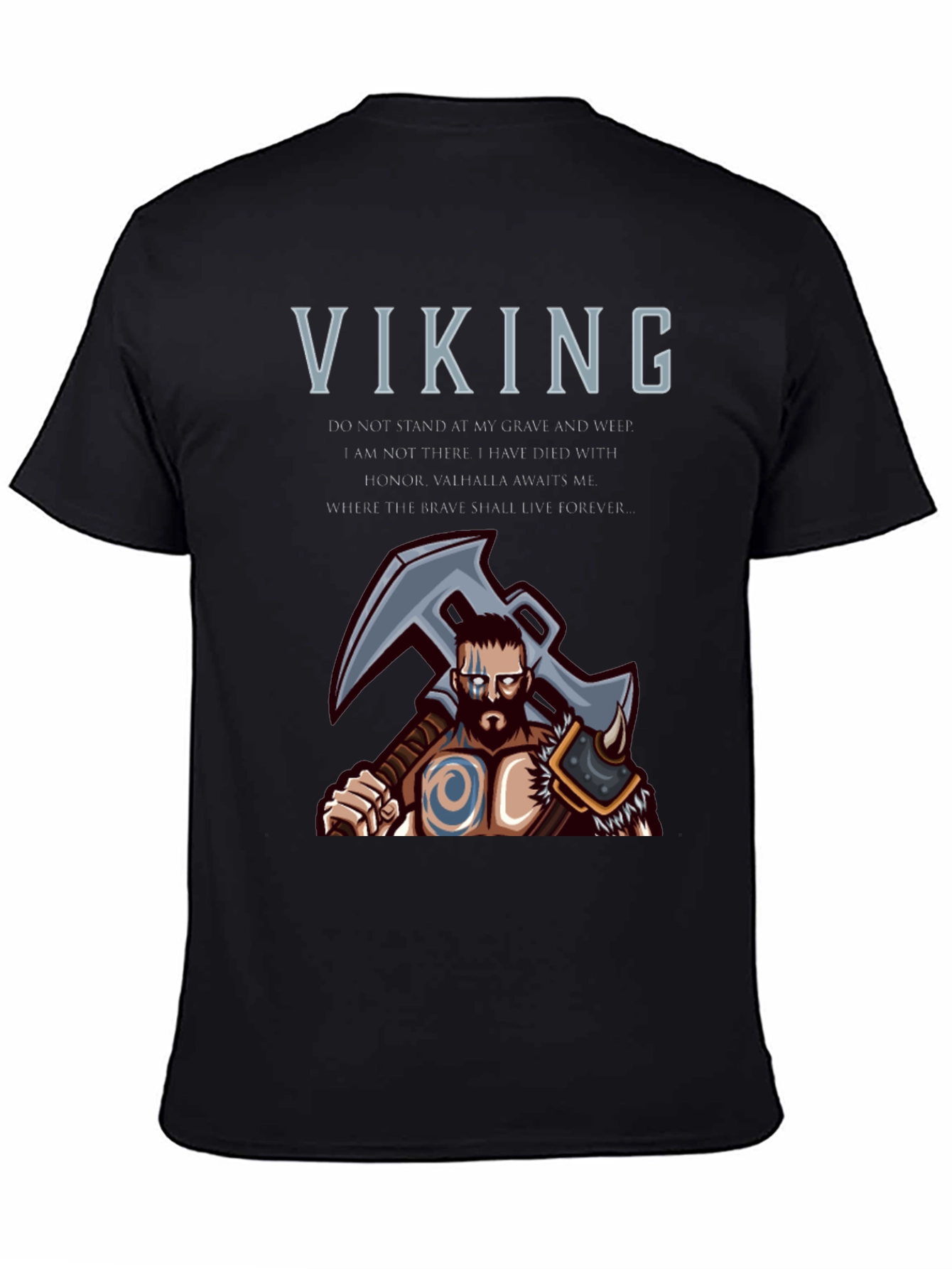 Viking Warrior T-Shirt - Valhalla Awaits