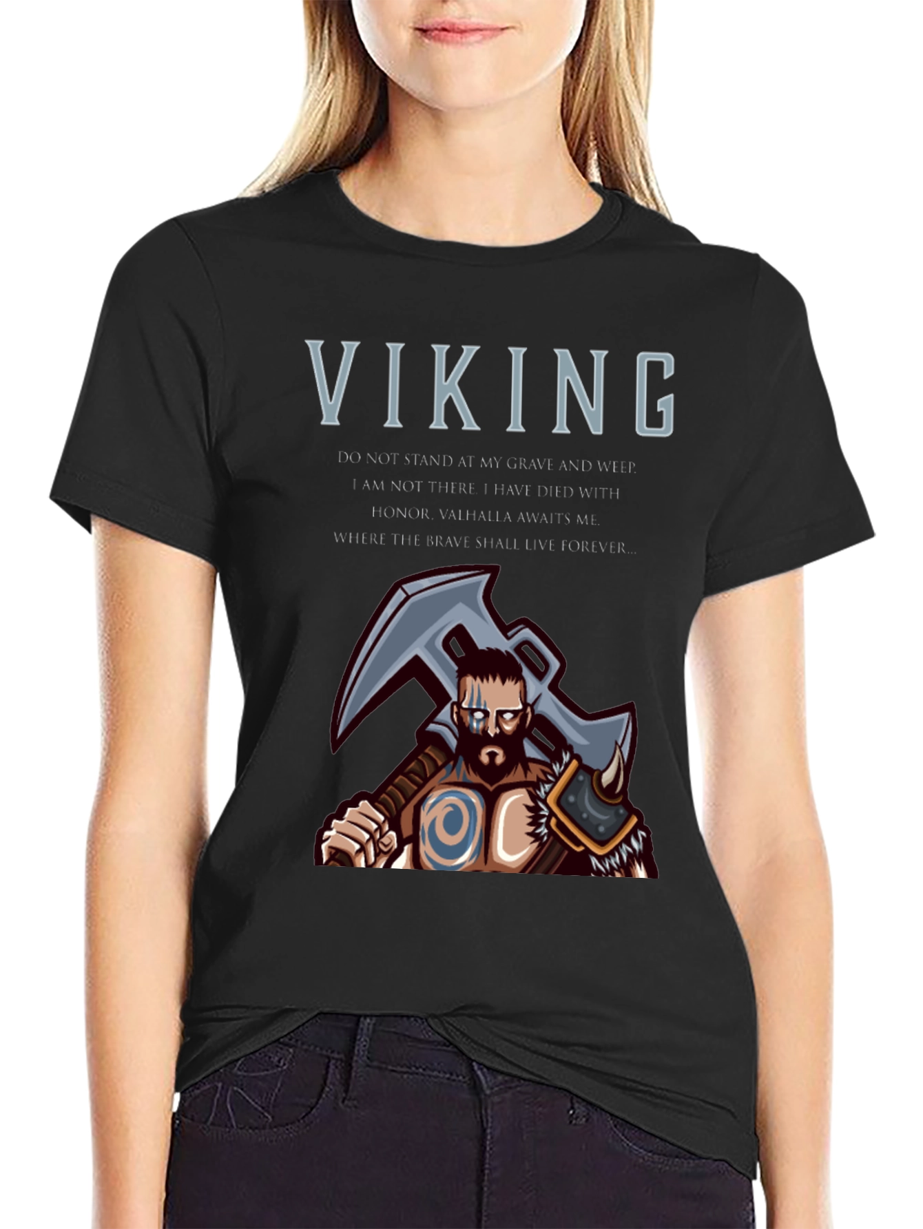 Viking Warrior T-Shirt - Valhalla Awaits