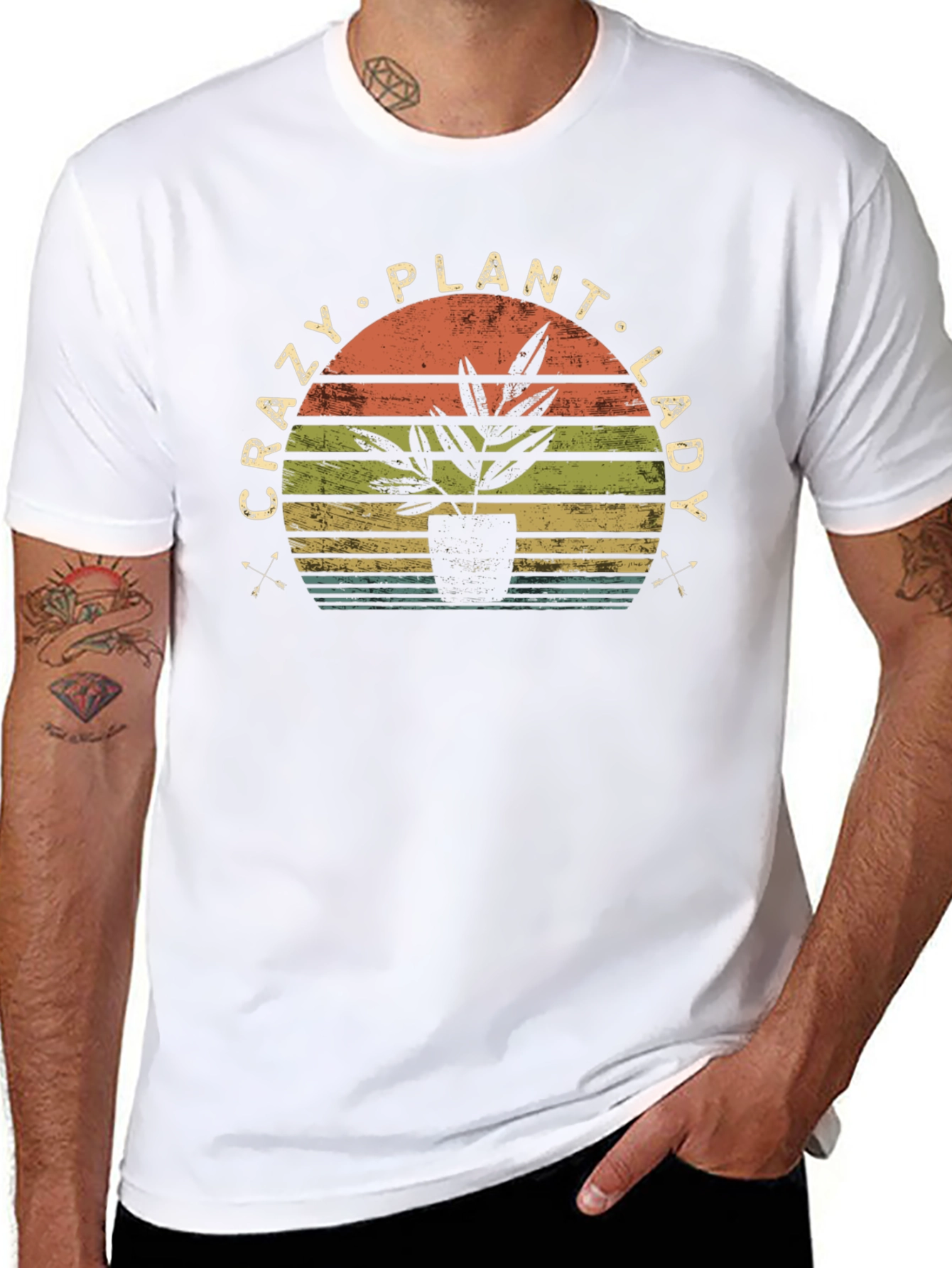 Crazy Plant Lady Graphic Tee - Black Cotton Shirt