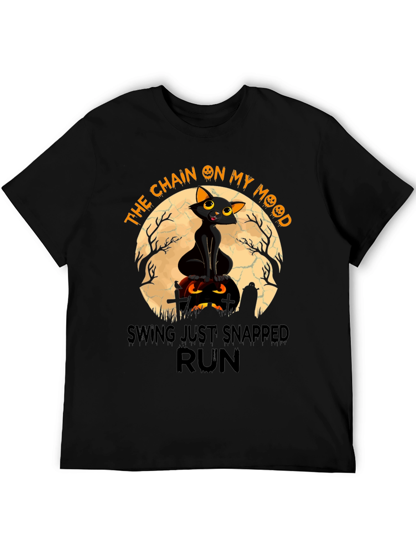 Halloween Cat T-Shirt: The Chain on My Mood