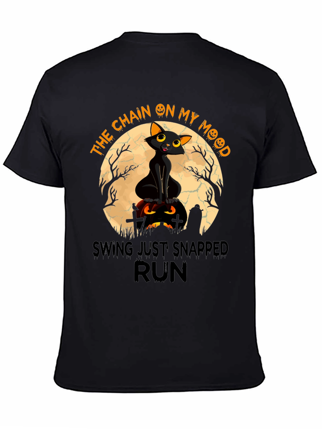 Halloween Cat T-Shirt: The Chain on My Mood