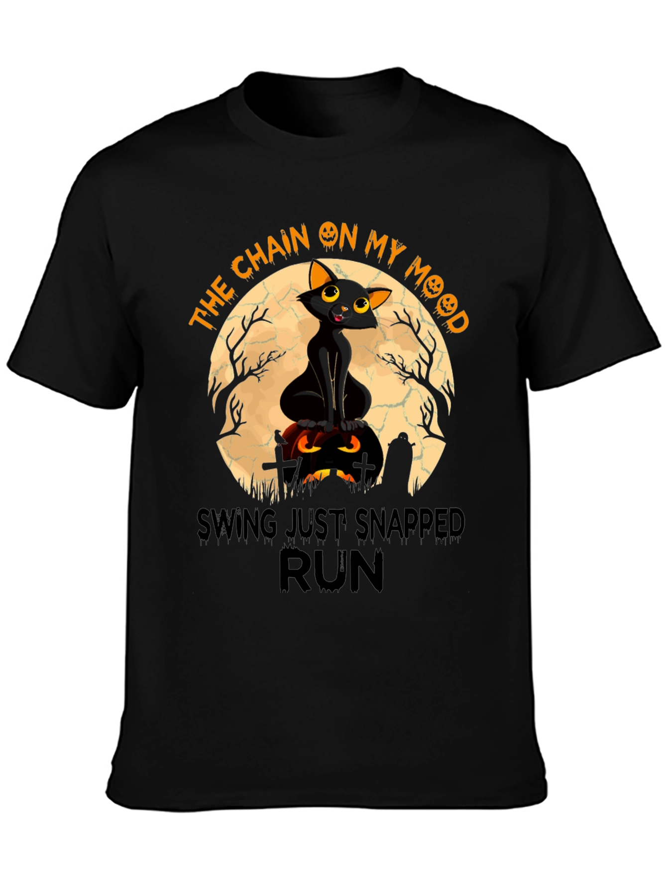 Halloween Cat T-Shirt: The Chain on My Mood