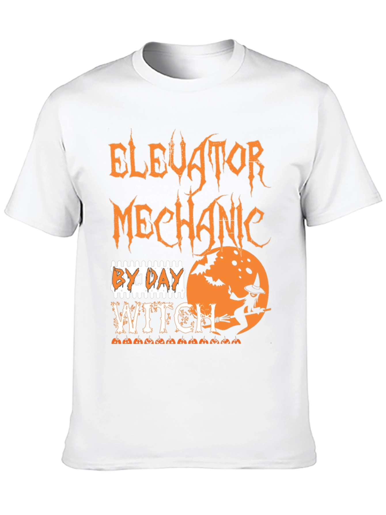 Elevator Mechanic By Day Witch Halloween T-Shirt