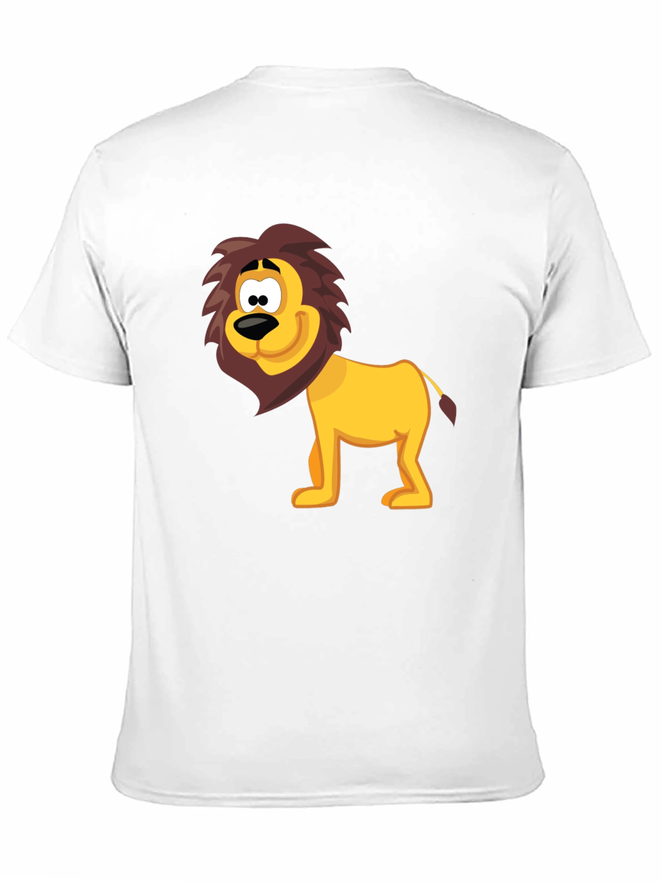 Cartoon Lion Graphic Tee - Fun Black T-Shirt