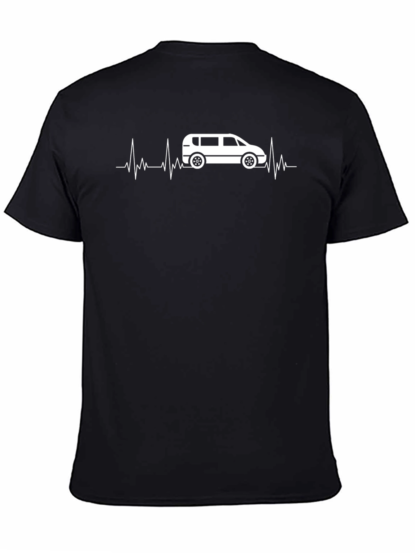 Van Life Heartbeat T-Shirt - Black Graphic Tee