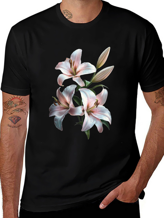Floral Lily Graphic Tee - Stylish & Comfortable