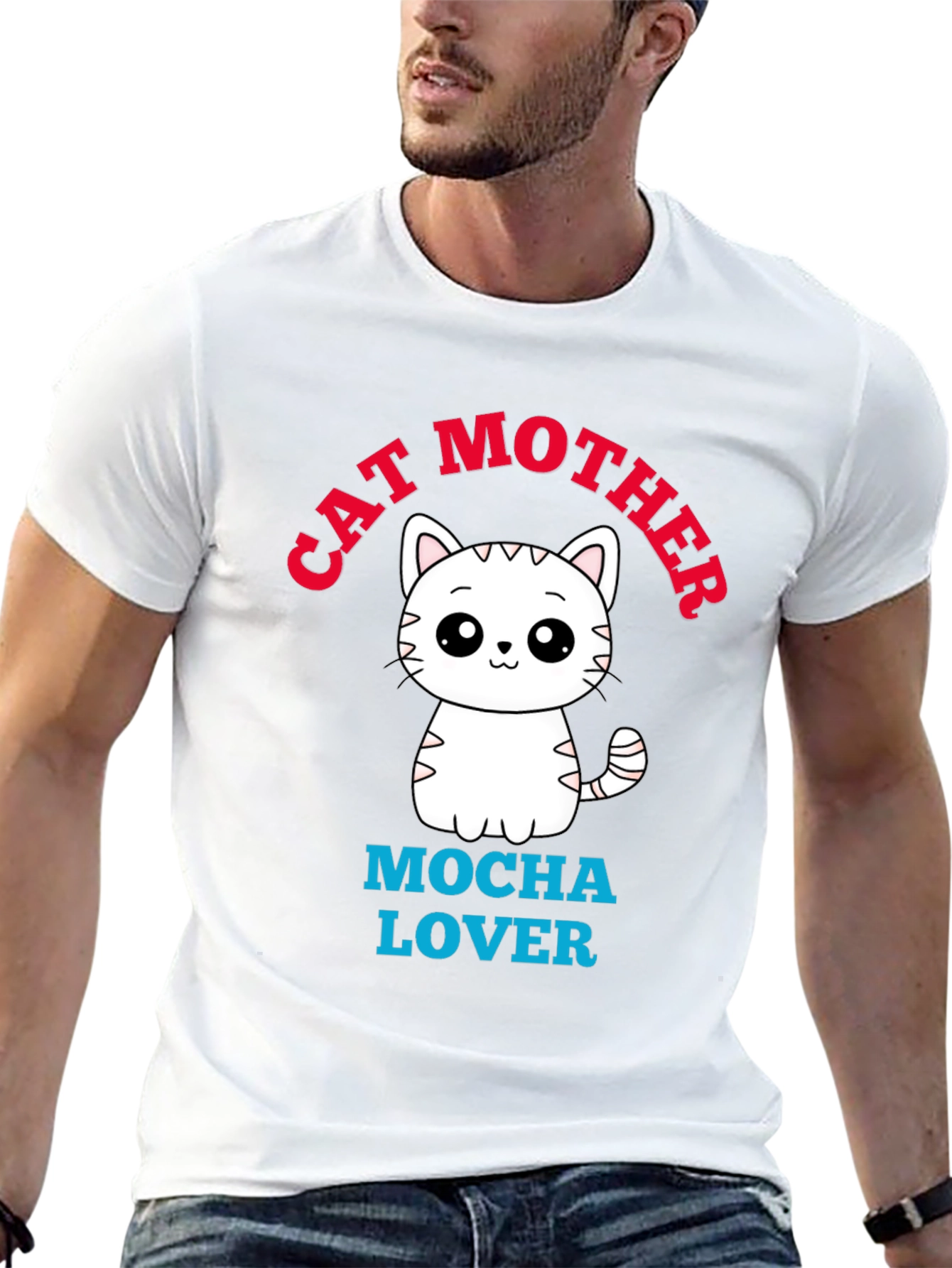Cute Cat Mother Mocha Lover Graphic Tee
